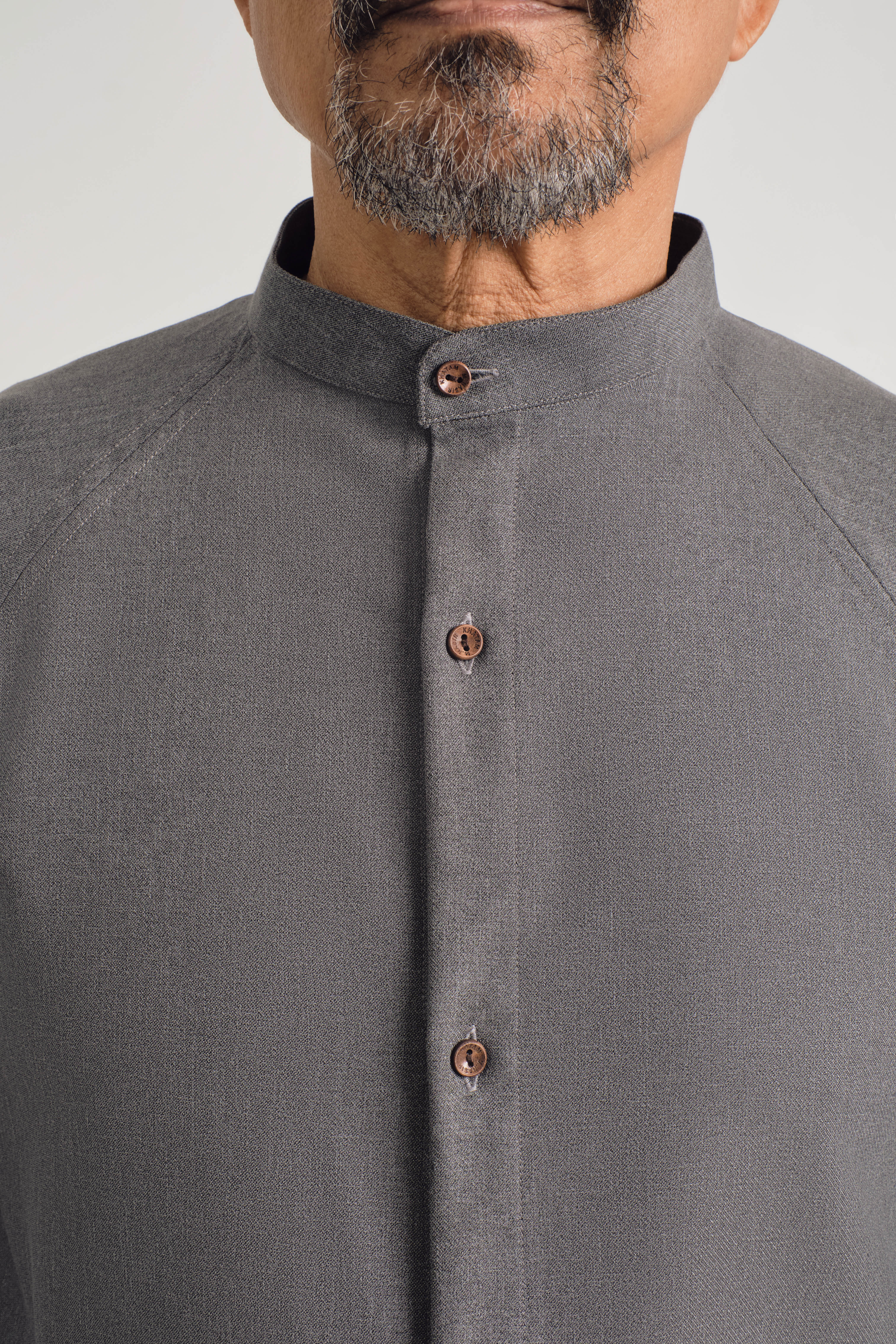 KHATAM x M.NASIR : Raglan Top - Slate Grey