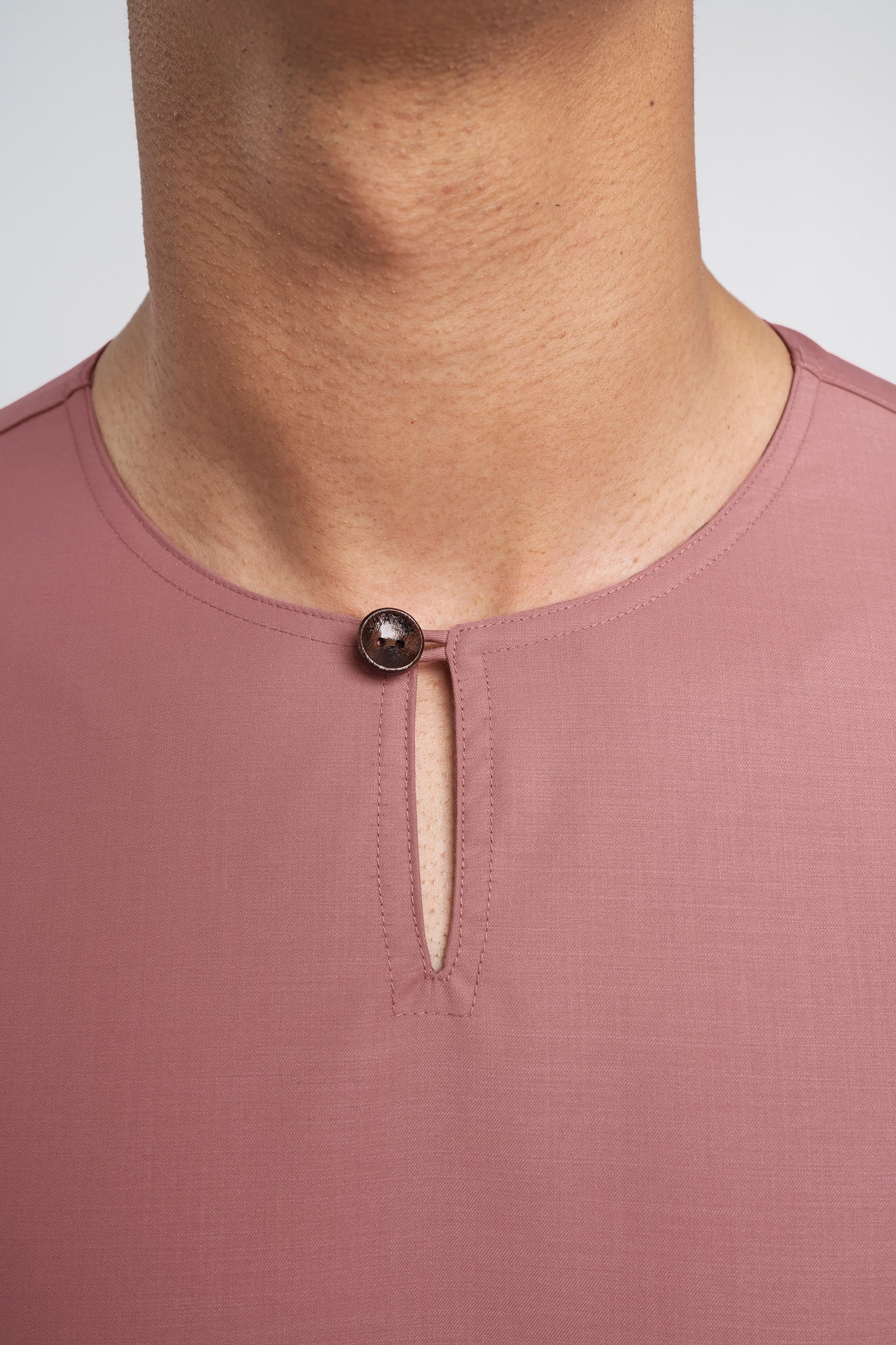 Patawali Modern Fit Baju Melayu Teluk Belanga - Smokey Pink