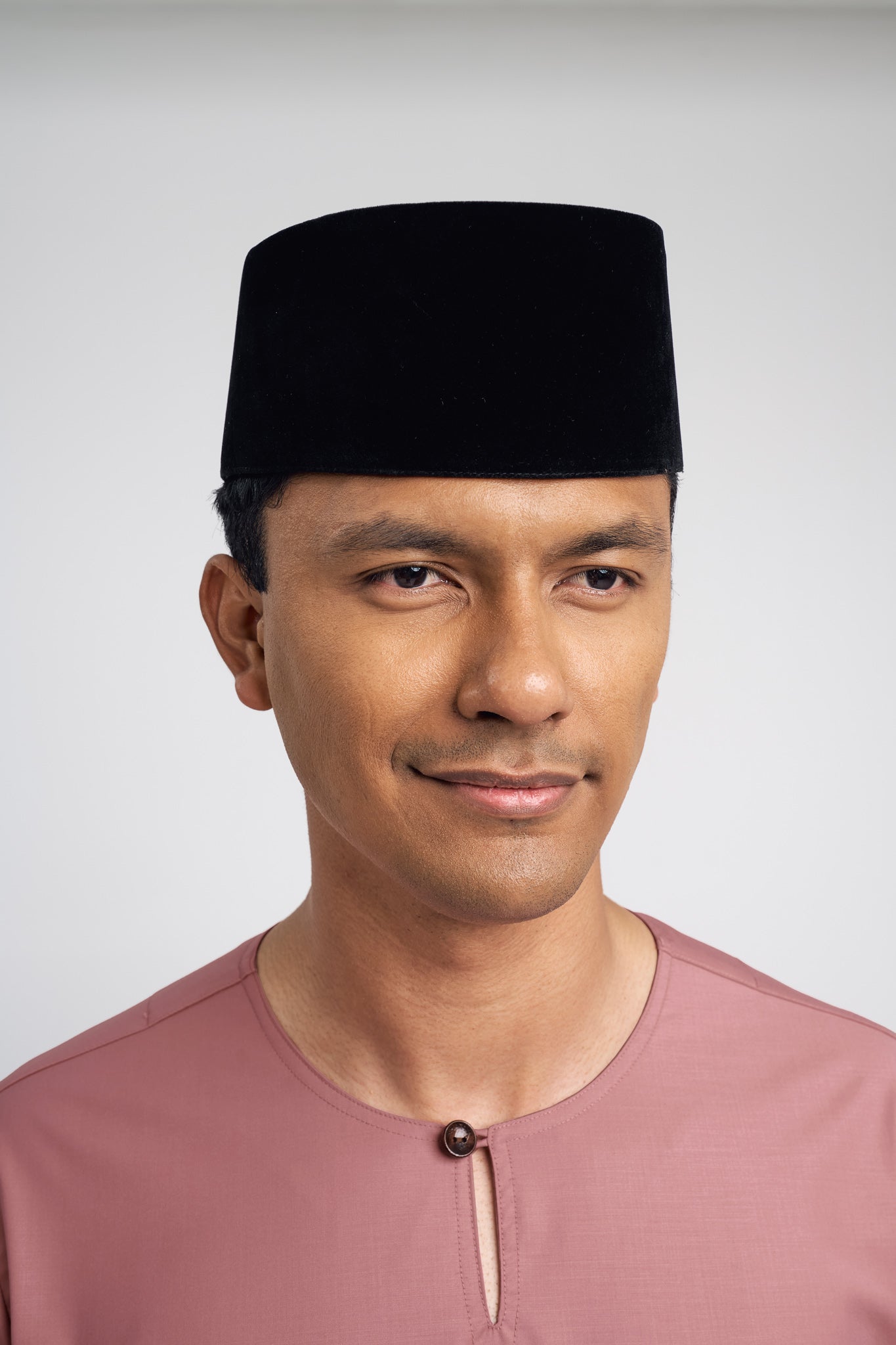 Patawali Modern Fit Baju Melayu Teluk Belanga - Smokey Pink