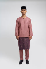 Patawali Modern Fit Baju Melayu Teluk Belanga - Smokey Pink