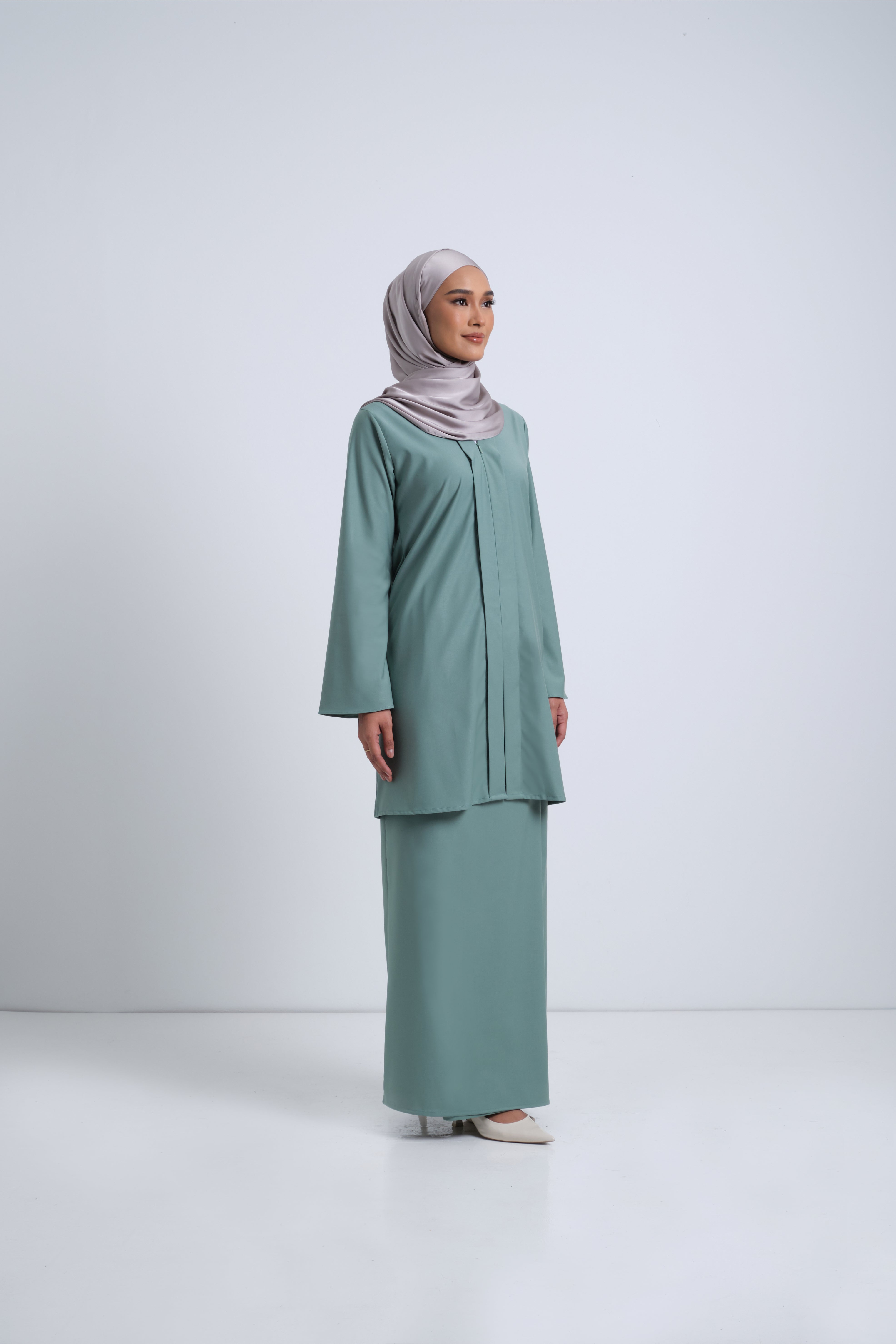 Patawali Baju Kebaya - Soft Teal Green