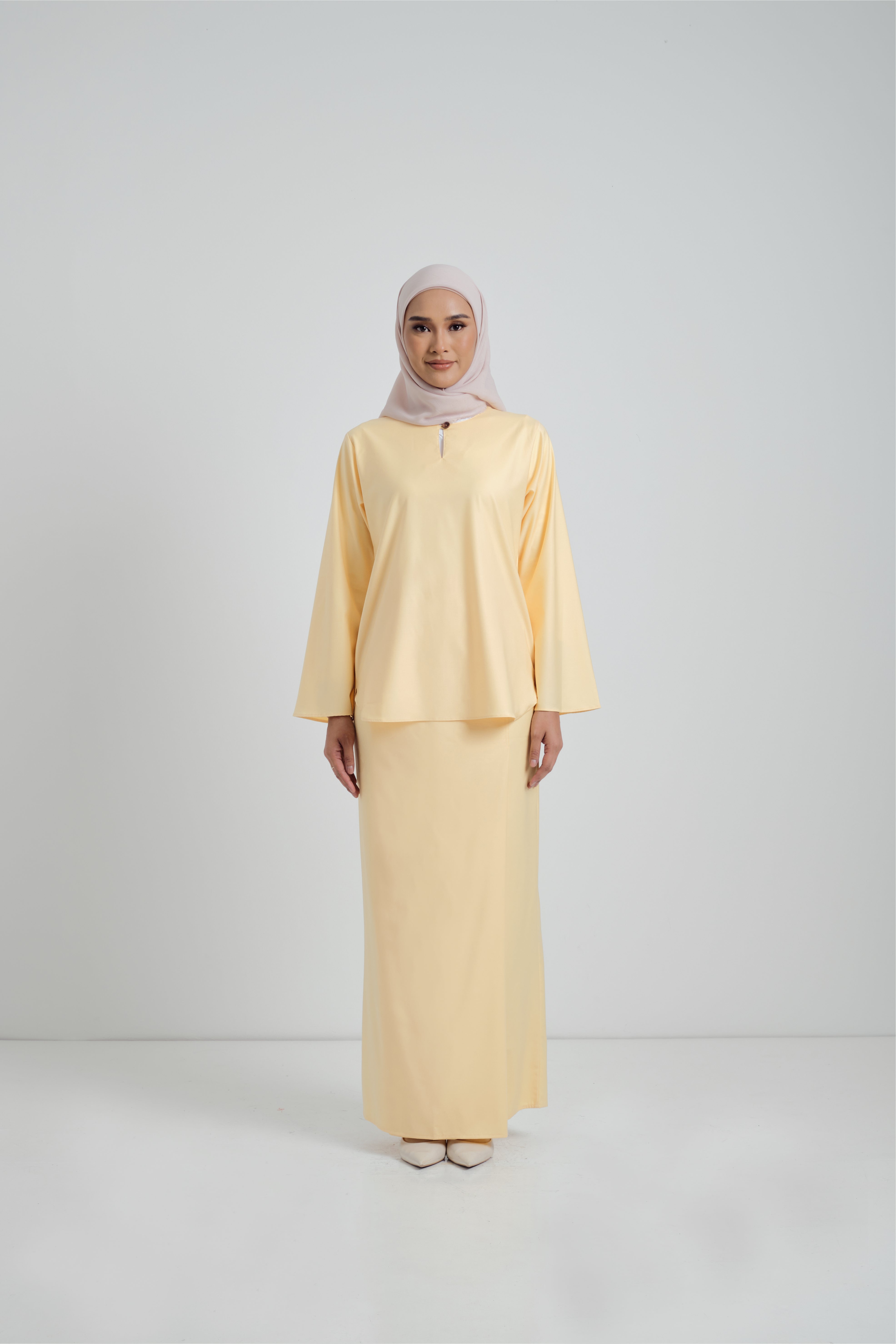 Patawali Baju Kurung - Soft Yellow