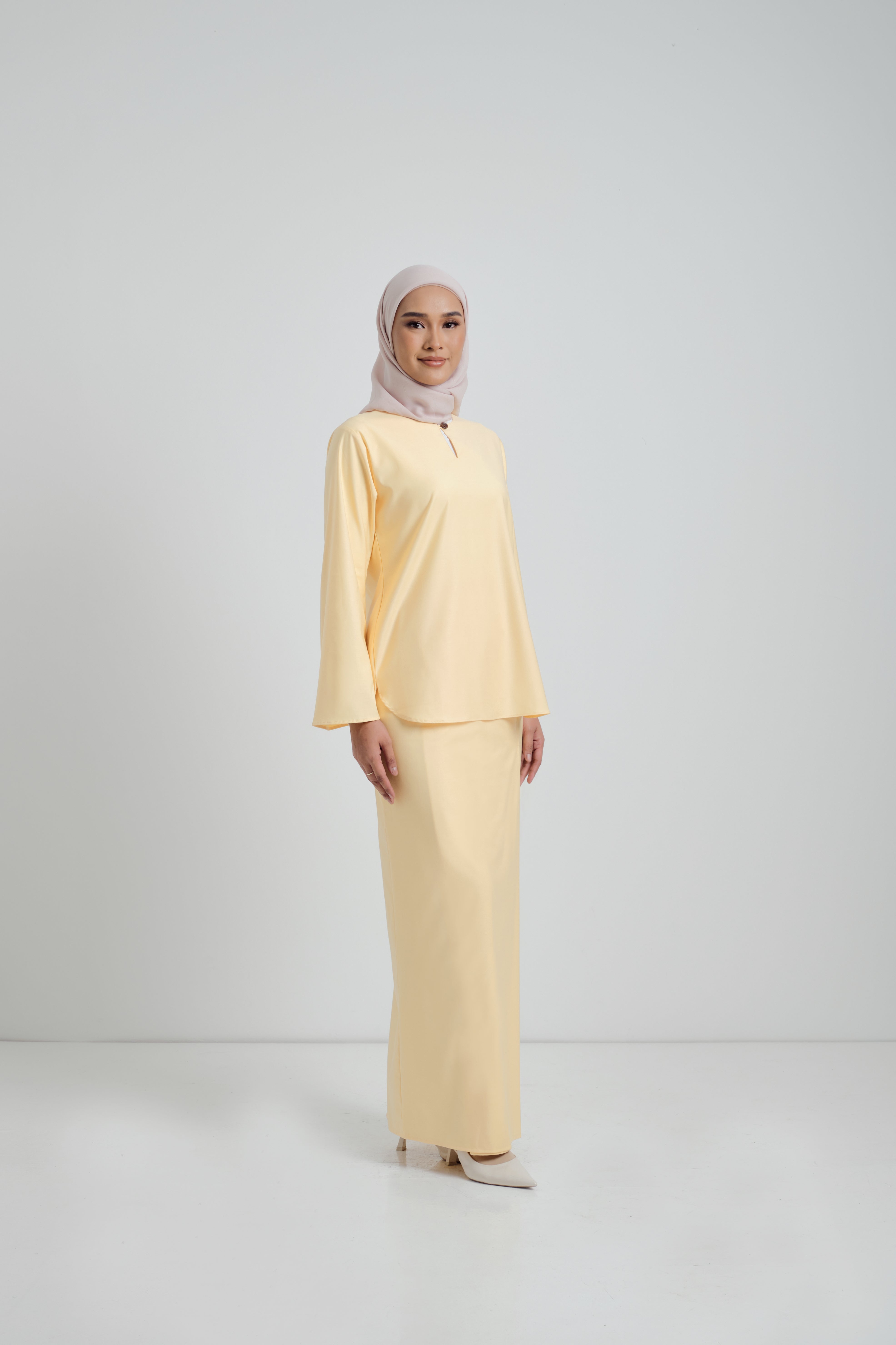 Patawali Baju Kurung - Soft Yellow