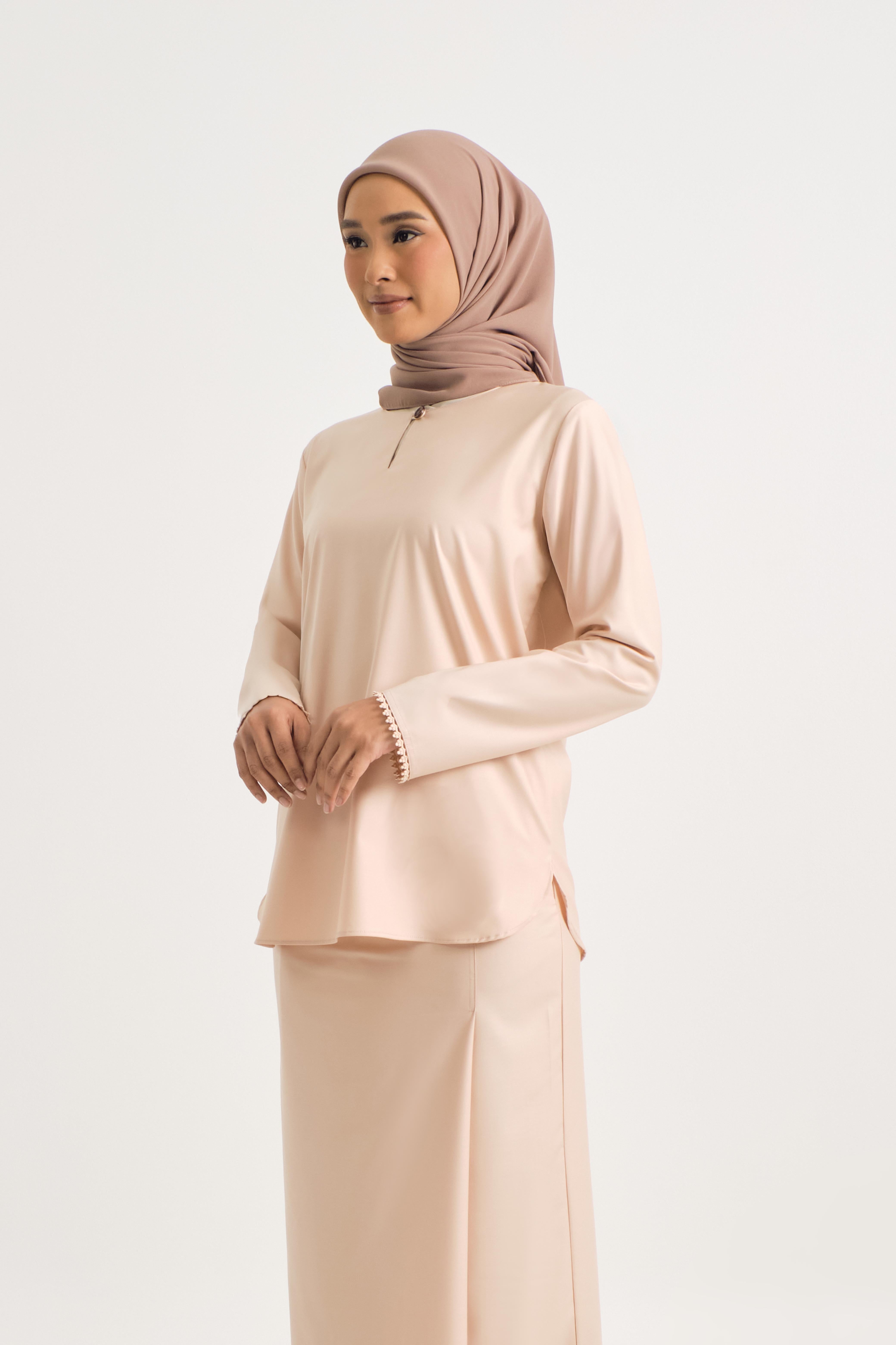 Patawali Baju Kurung - Soft Peach