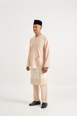 Patawali Modern Fit Baju Melayu Teluk Belanga - Soft Peach