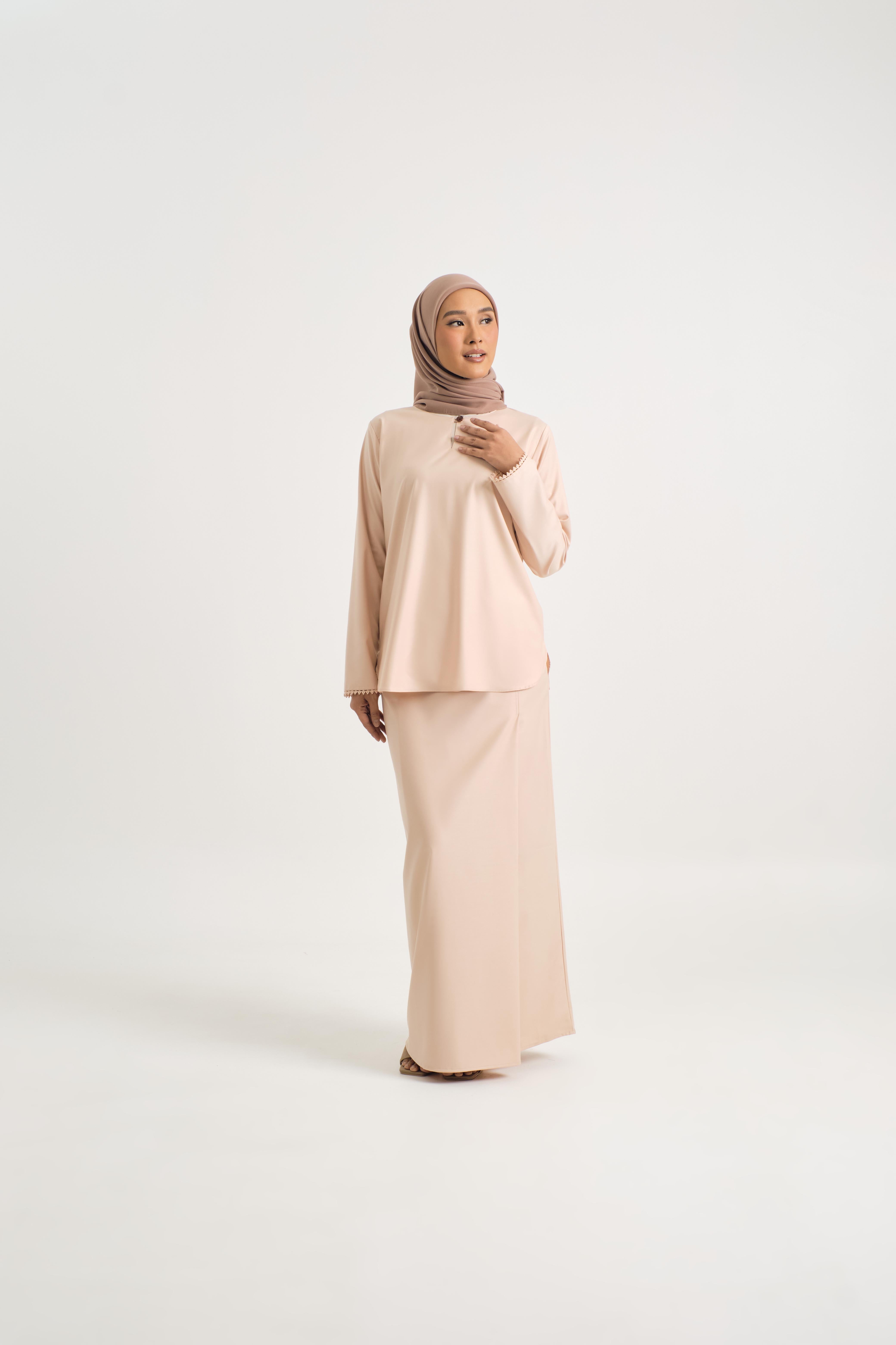 Patawali Baju Kurung - Soft Peach