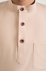 Patawali Boys Baju Melayu Cekak Musang - Soft Peach