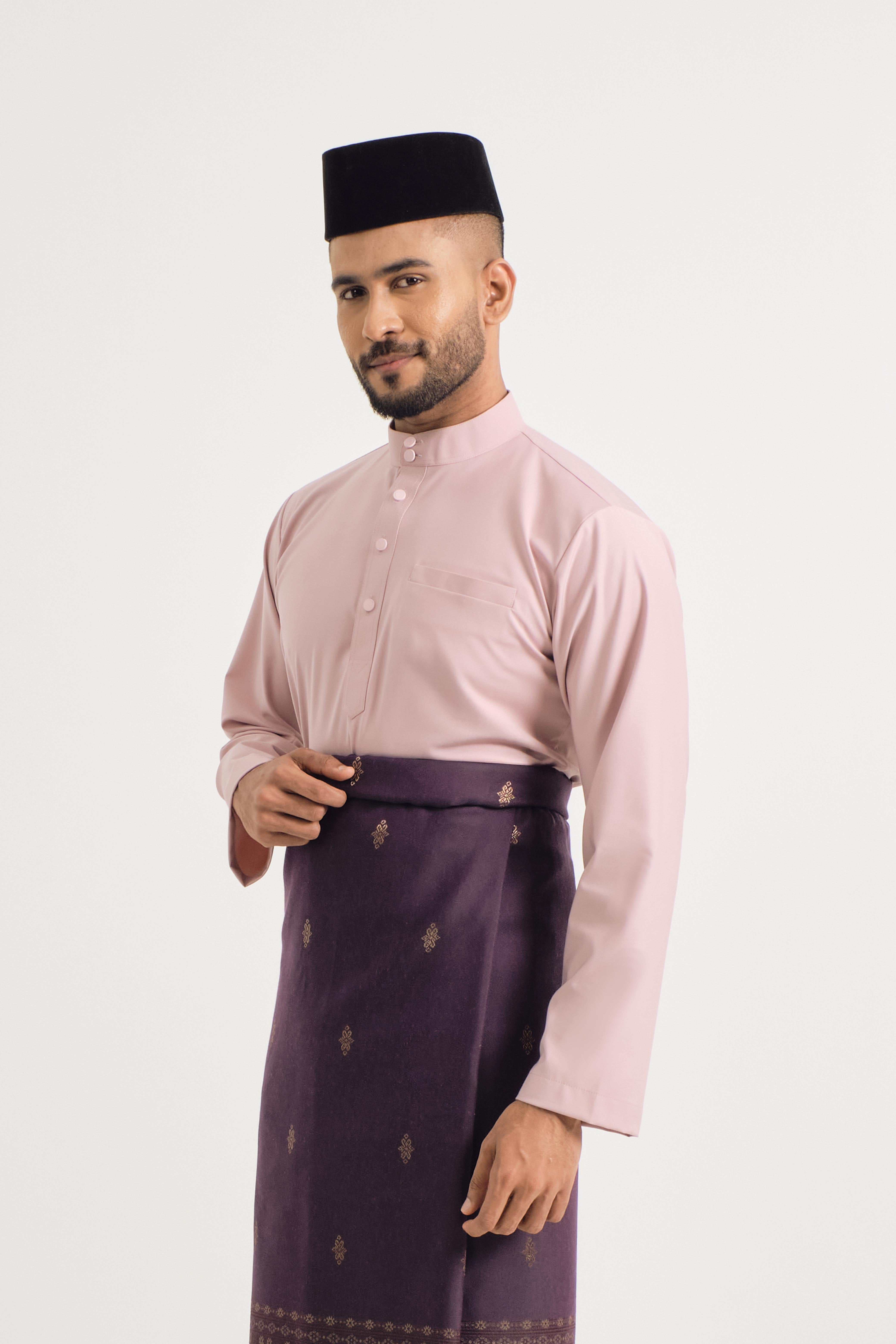 Patawali Baju Melayu Cekak Musang - Soft Pink