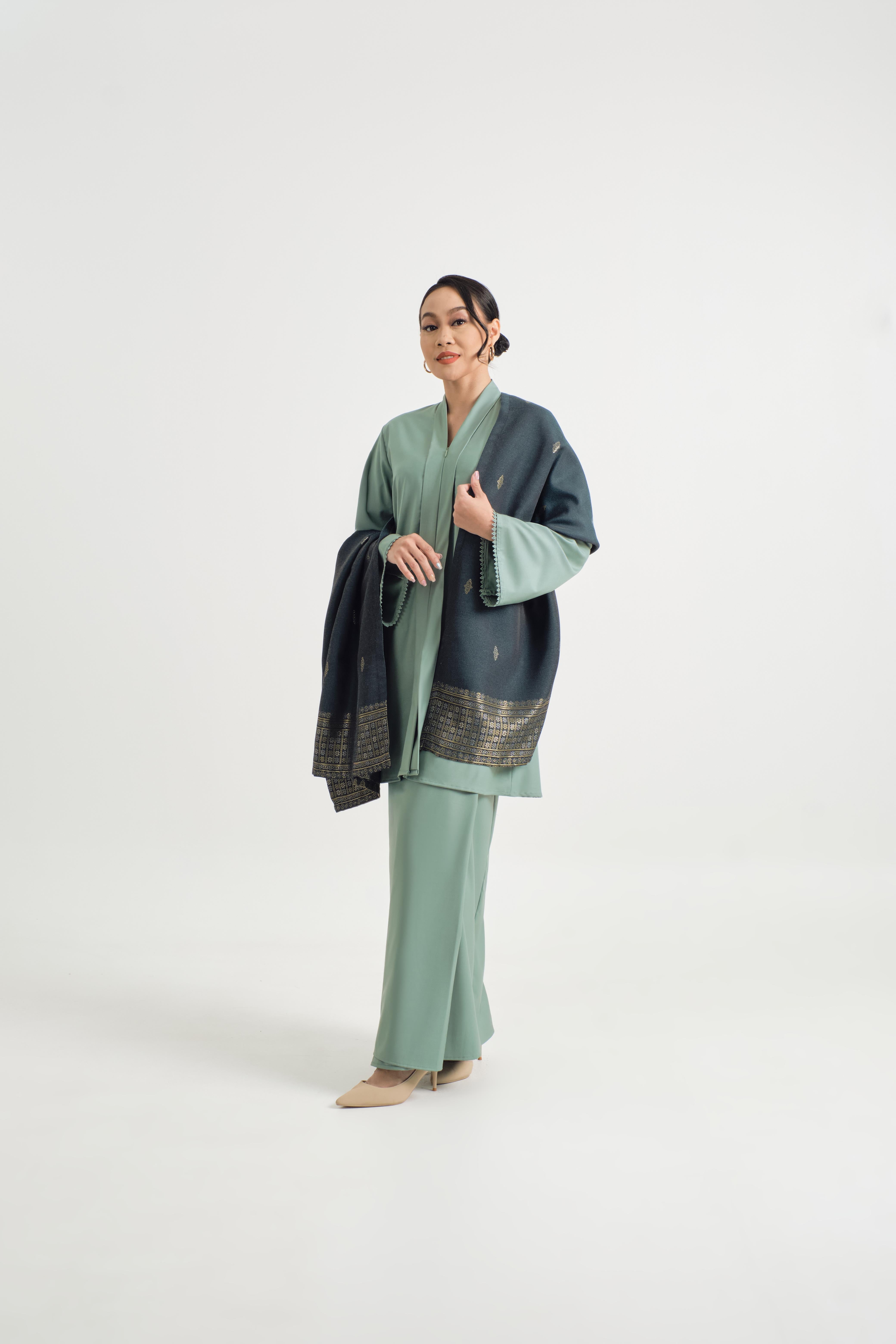 Patawali Baju Kebaya - Soft Teal Green