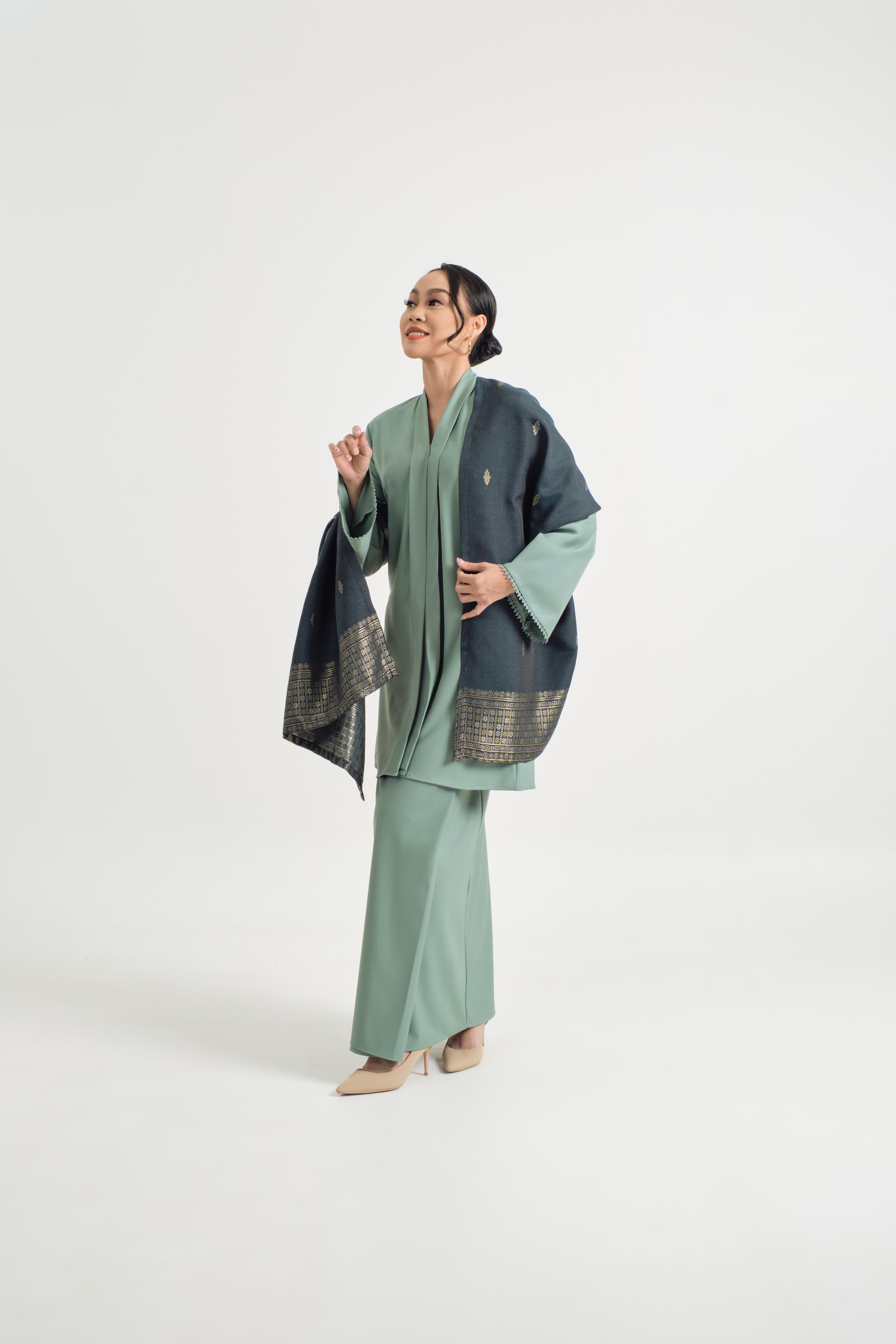 Patawali Baju Kebaya - Soft Teal Green