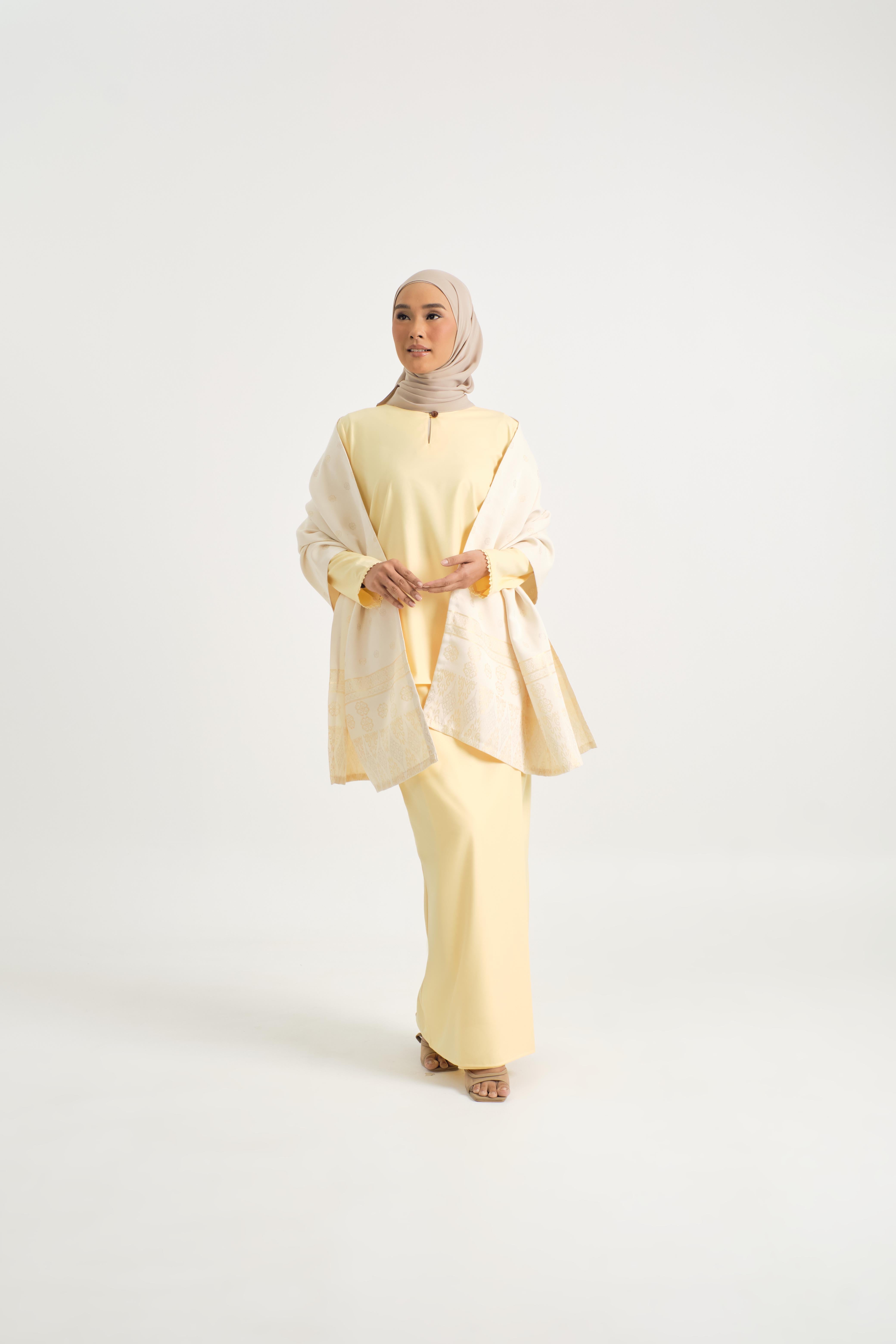 Patawali Baju Kurung - Soft Yellow