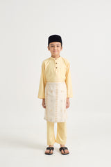 Patawali Boys Baju Melayu Cekak Musang - Soft Yellow