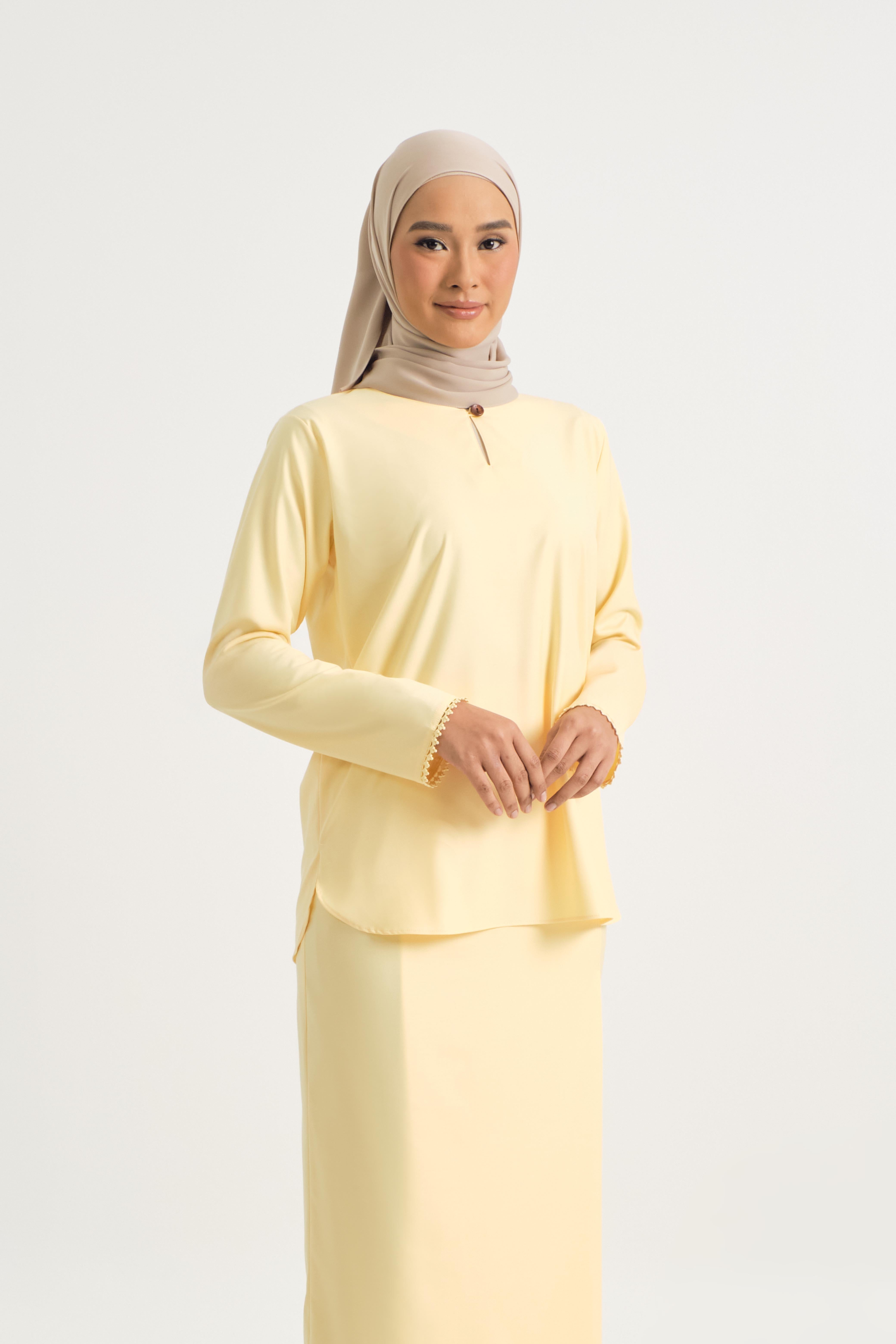 Patawali Baju Kurung - Soft Yellow