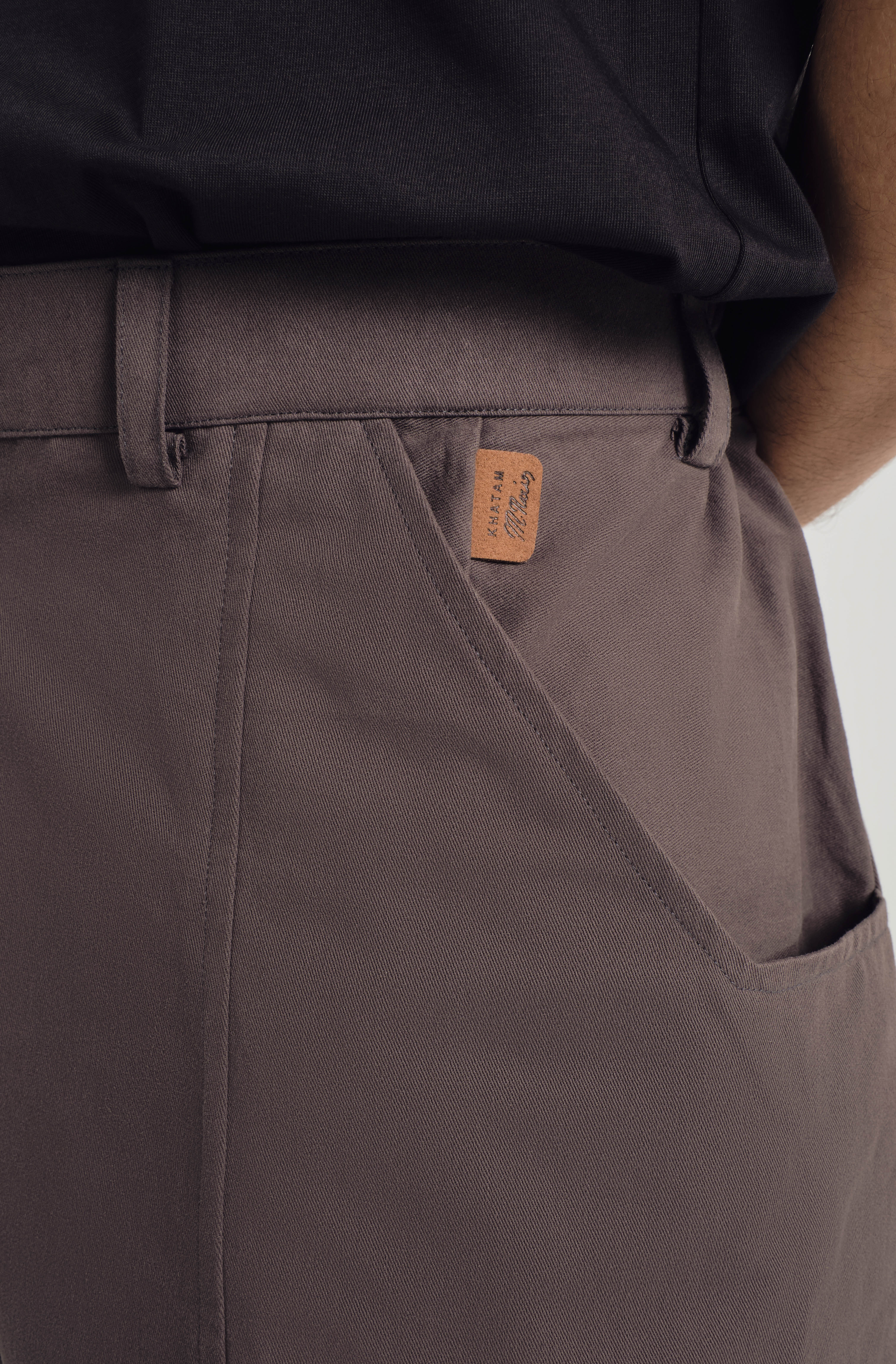 KHATAM x M.NASIR : Relaxed Fit Pants - Steel Grey