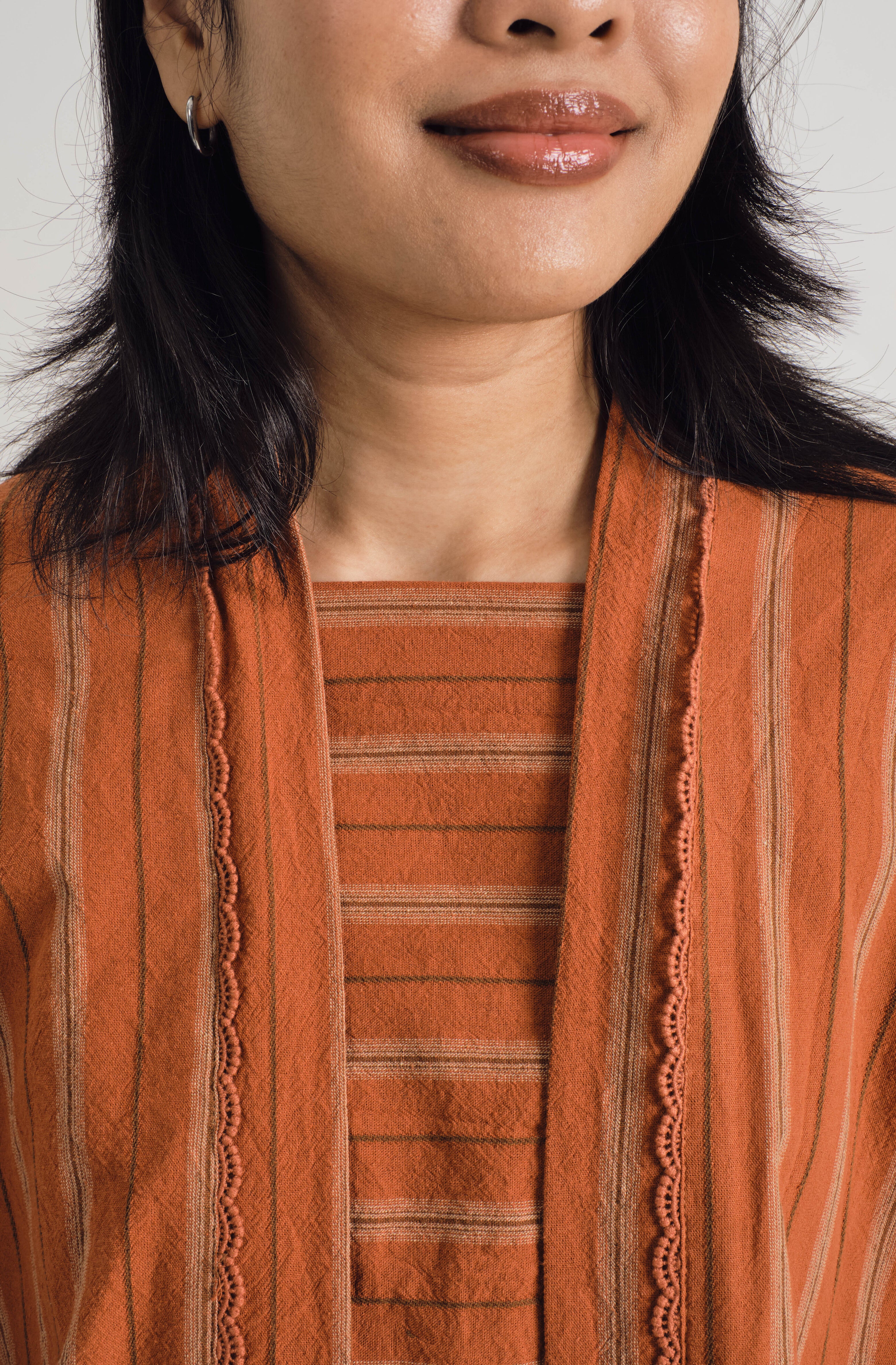 Palong Kebaya Pendek - Stripe Burnt Orange