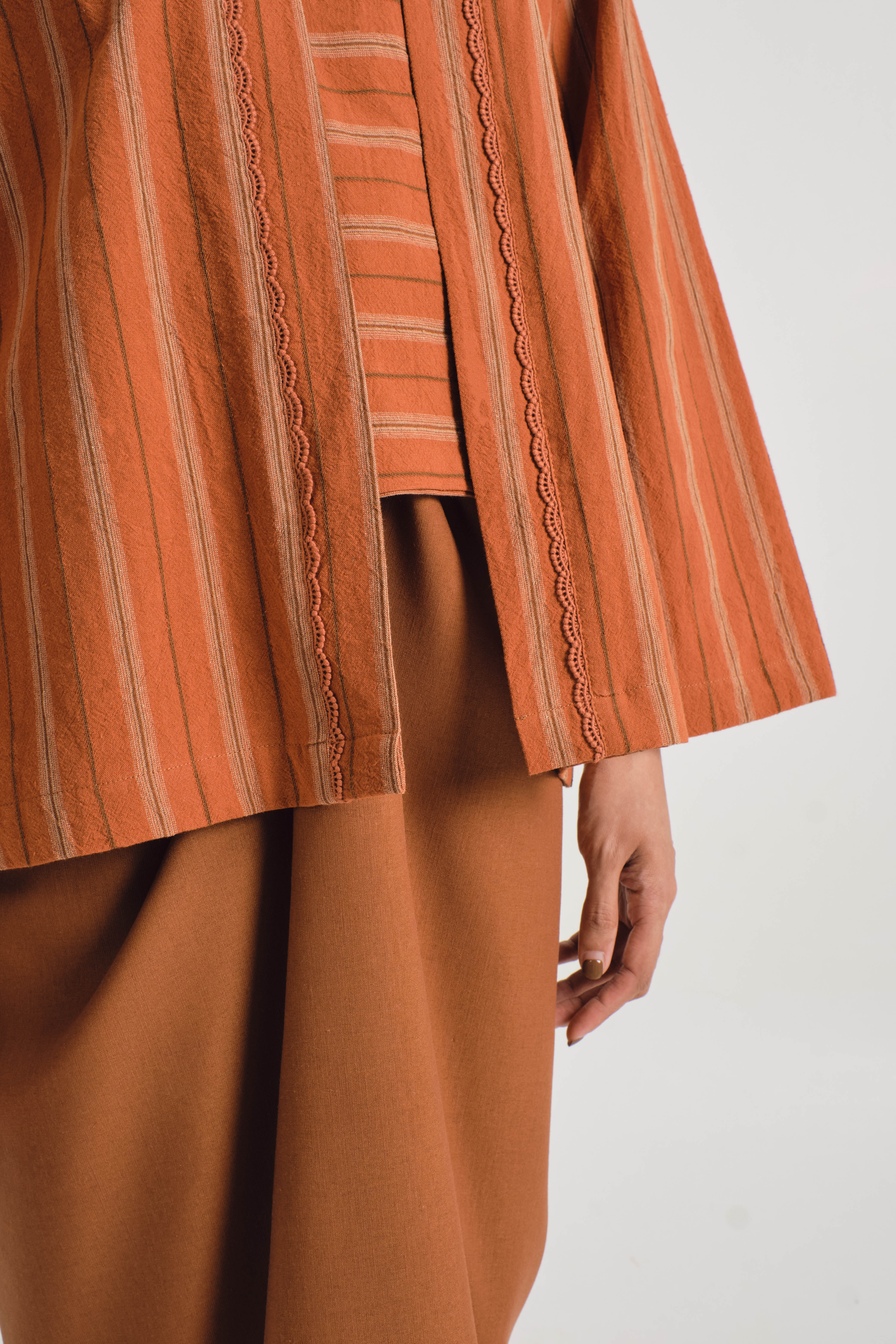 Palong Kebaya Pendek - Stripe Burnt Orange