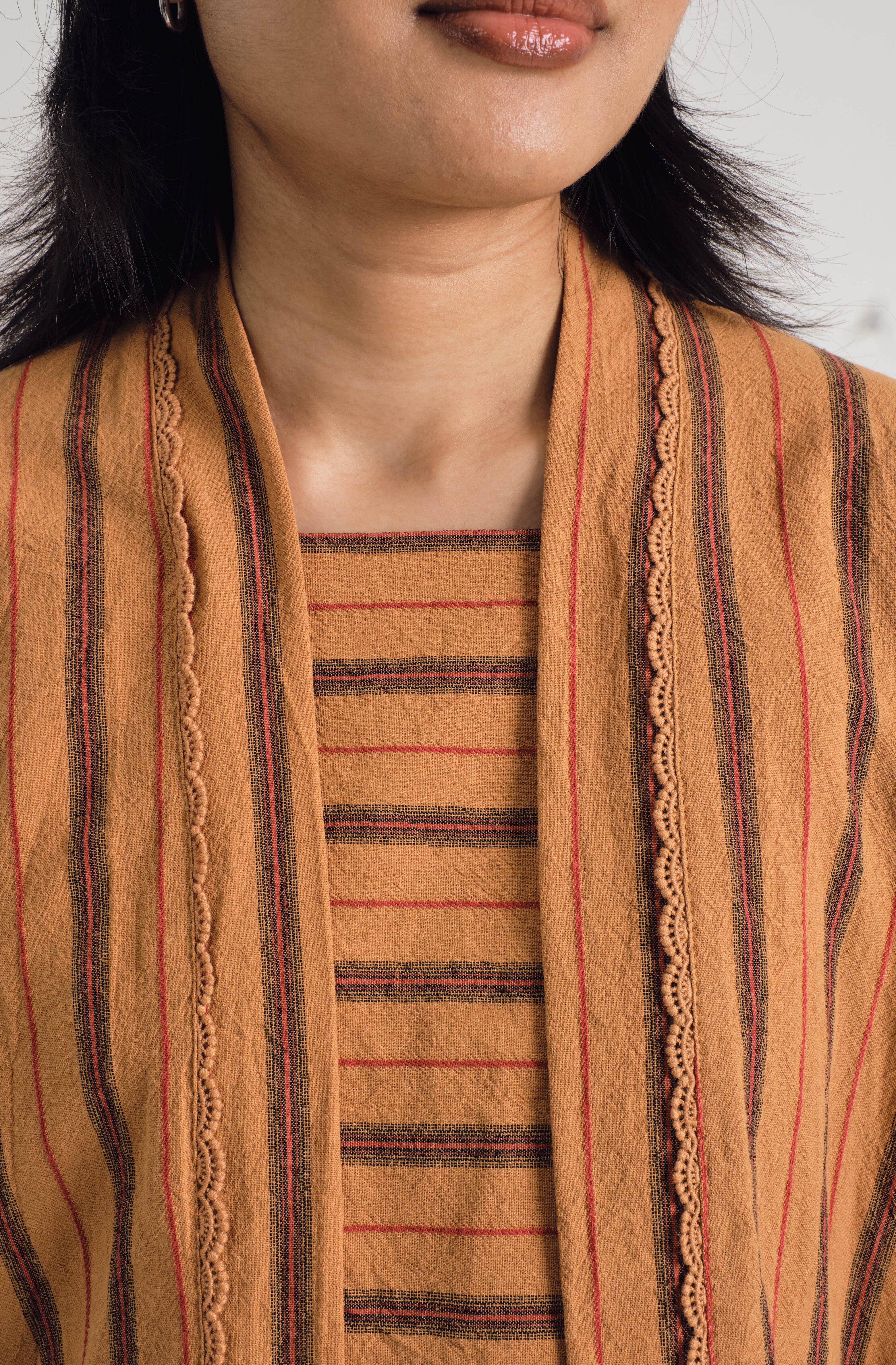 Palong Kebaya Pendek - Stripe Honey Brown