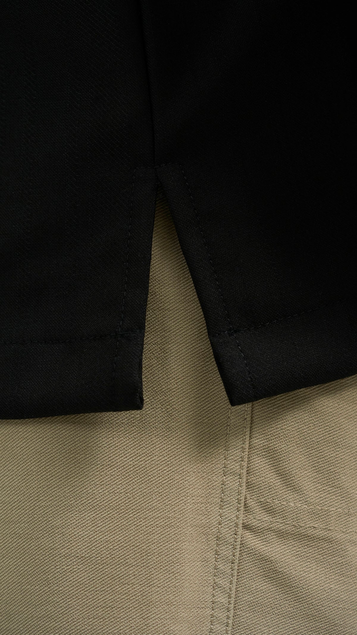 Tasor Modern Fit Collared Quarter Sleeve Top - Black