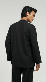 Tasor Modern Fit Collared Top - Black