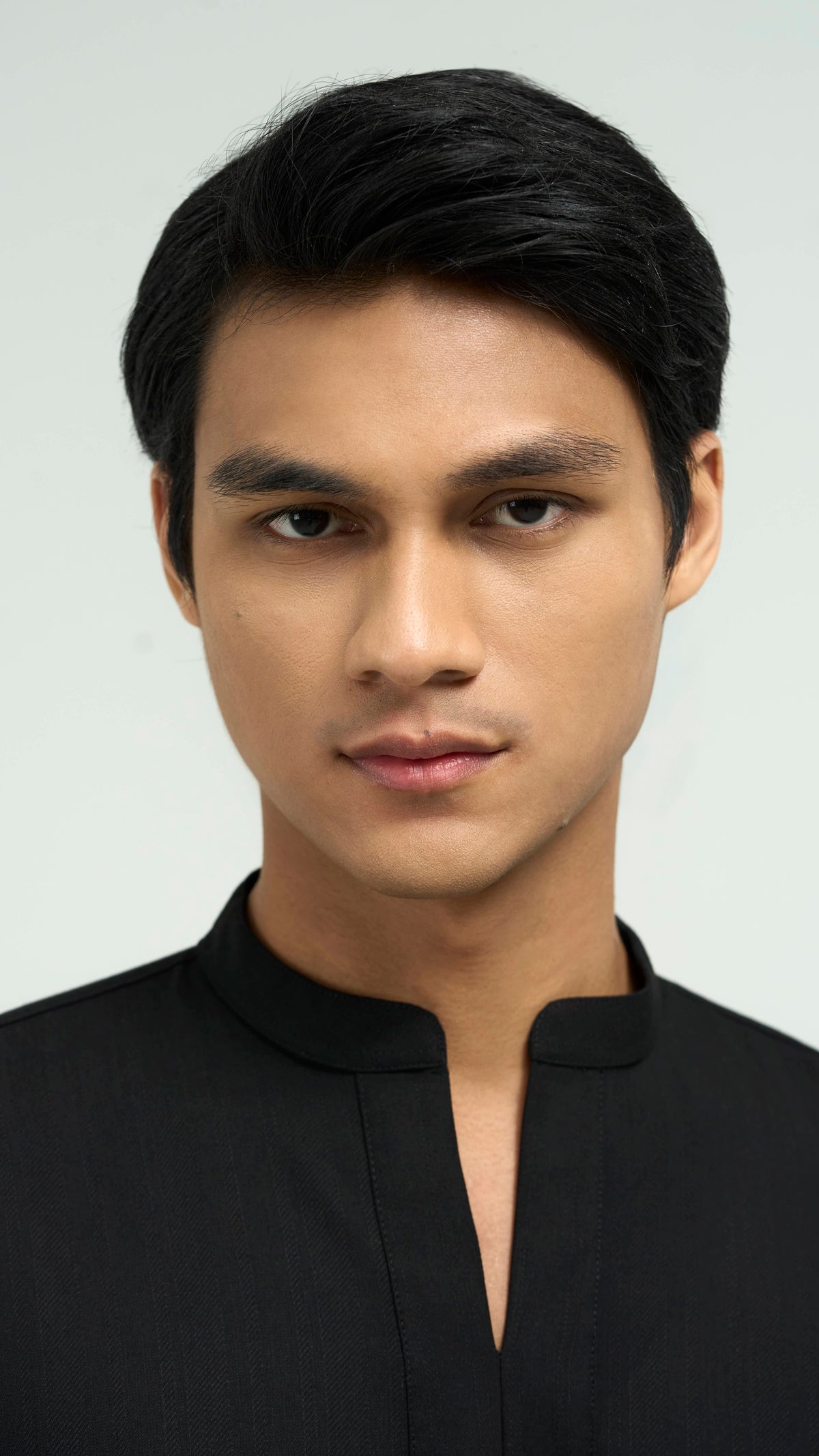 Tasor Modern Fit Collared Top - Black