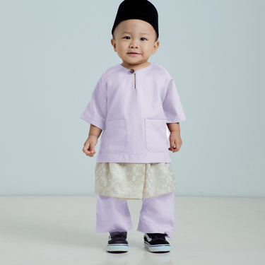 Patawali Baby Boys Baju Melayu Teluk Belanga - Thistle Purple