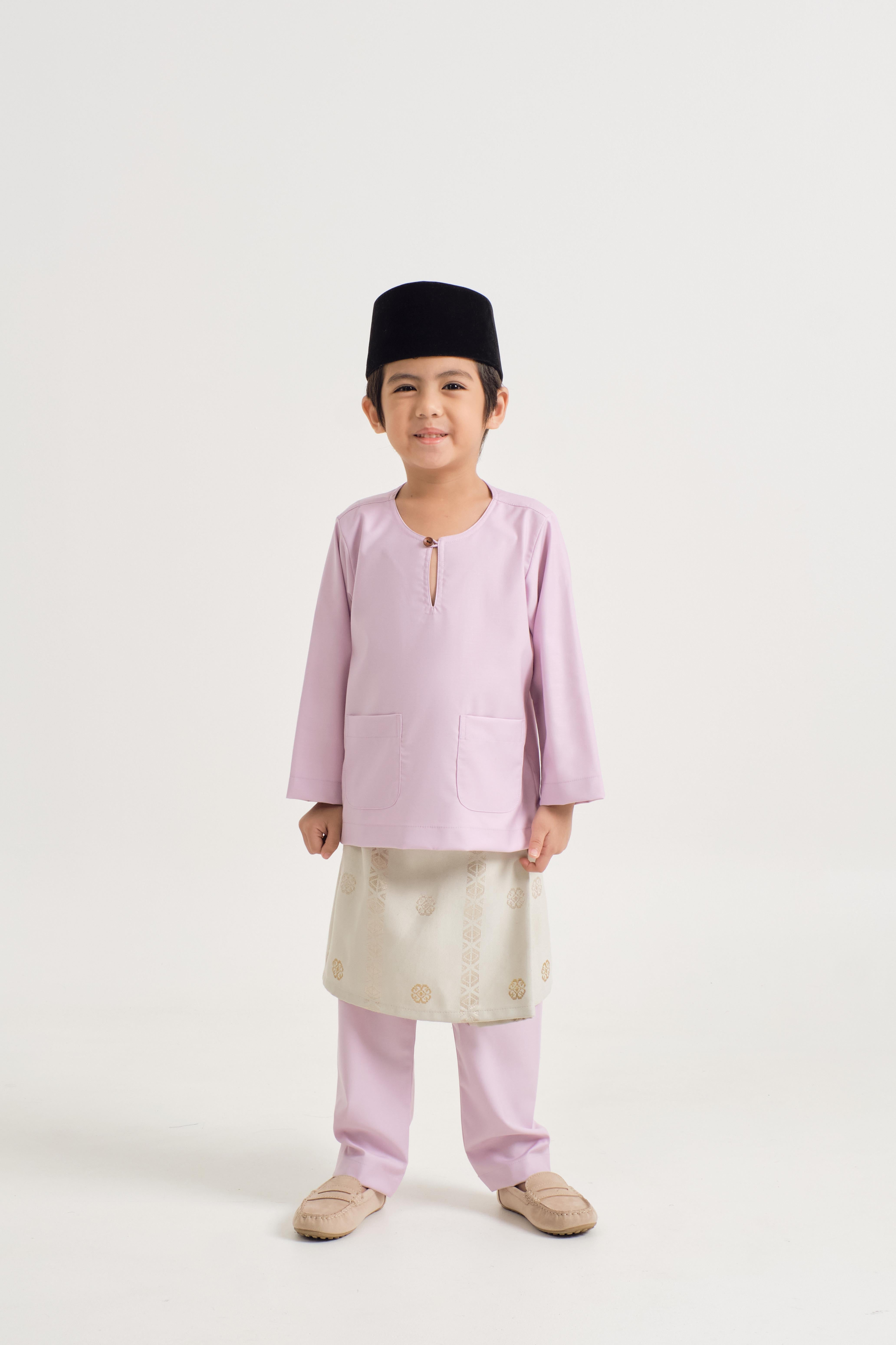 Patawali Boys Baju Melayu Teluk Belanga - Thistle Purple