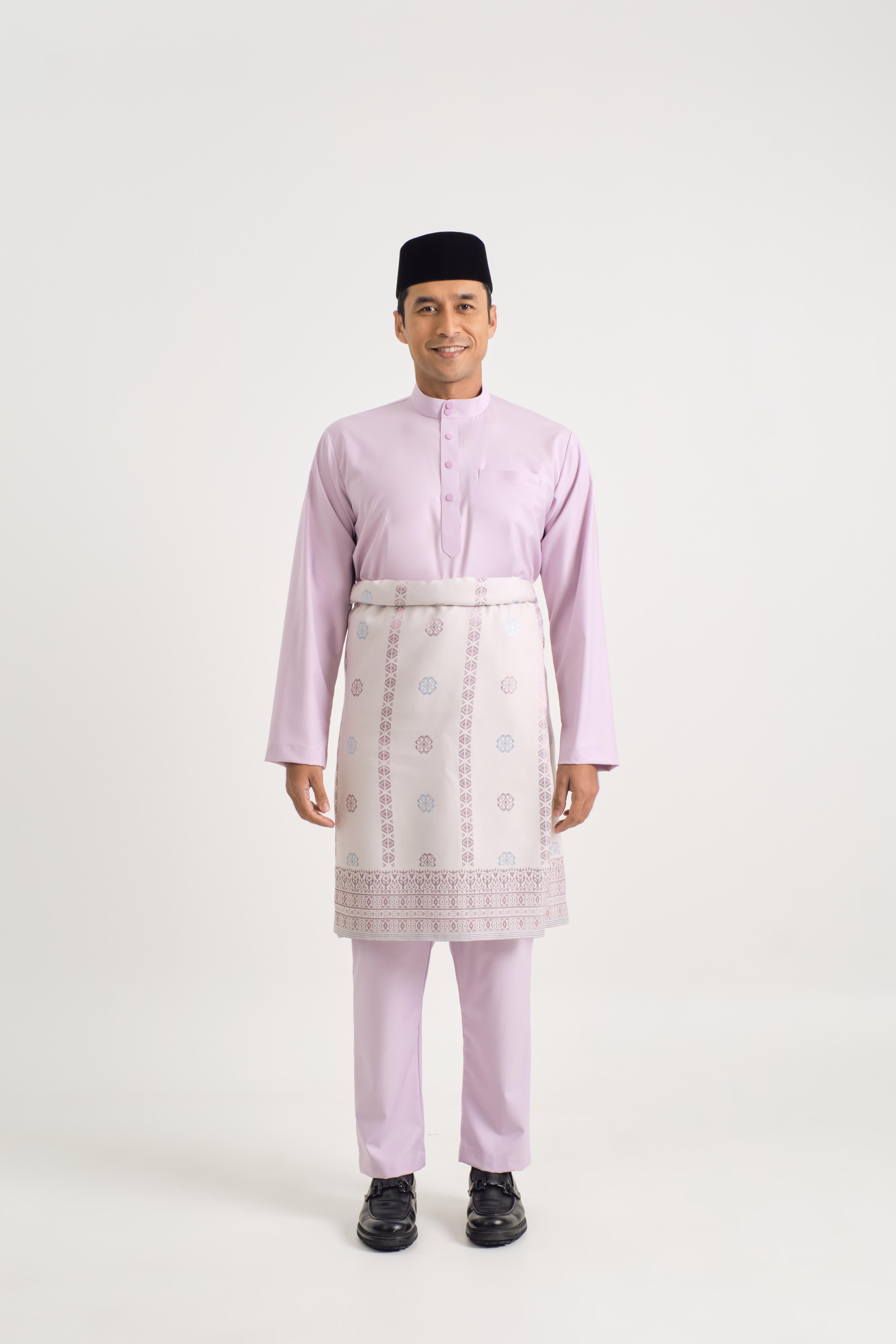 Patawali Baju Melayu Cekak Musang - Thistle Purple