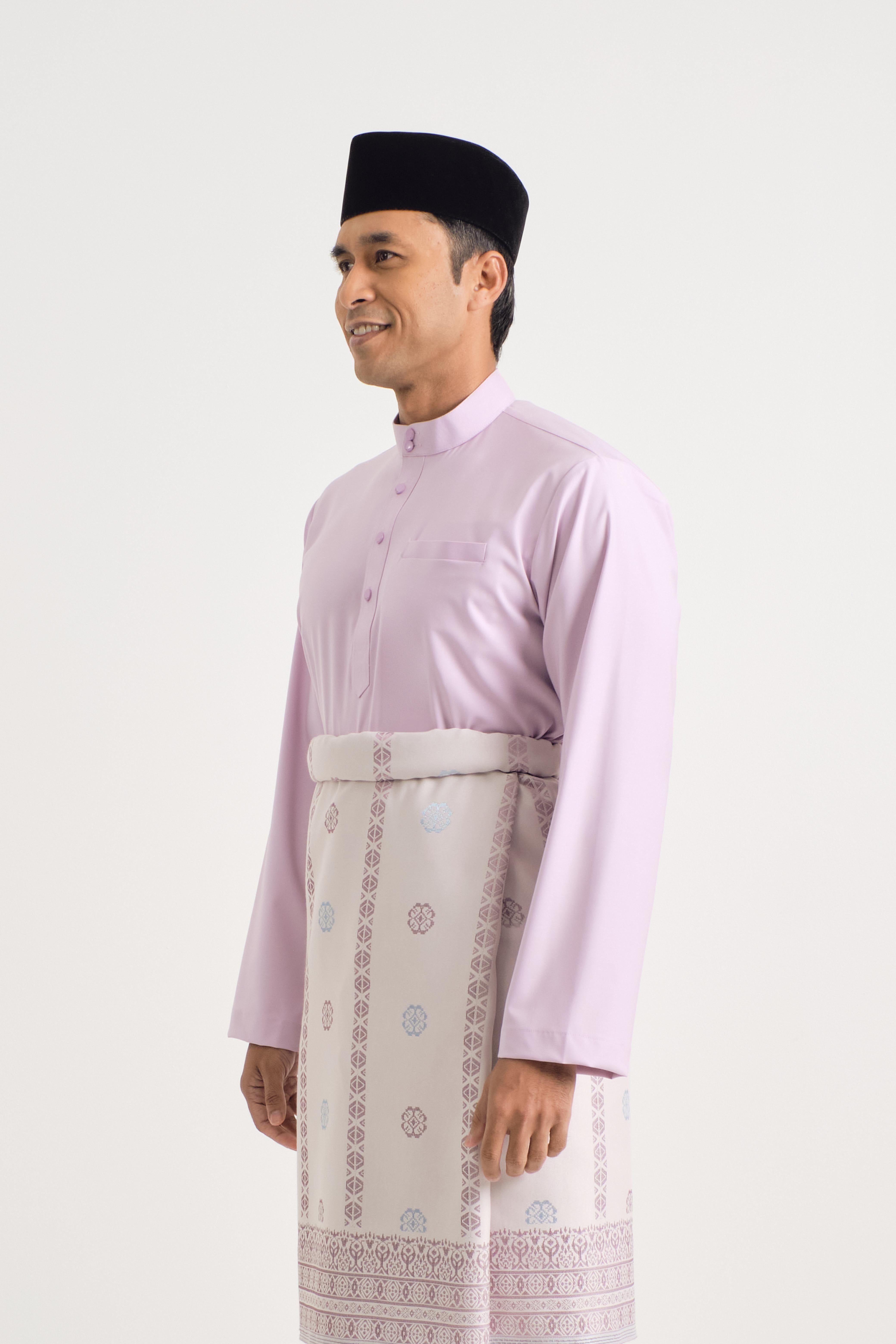 Patawali Baju Melayu Cekak Musang - Thistle Purple