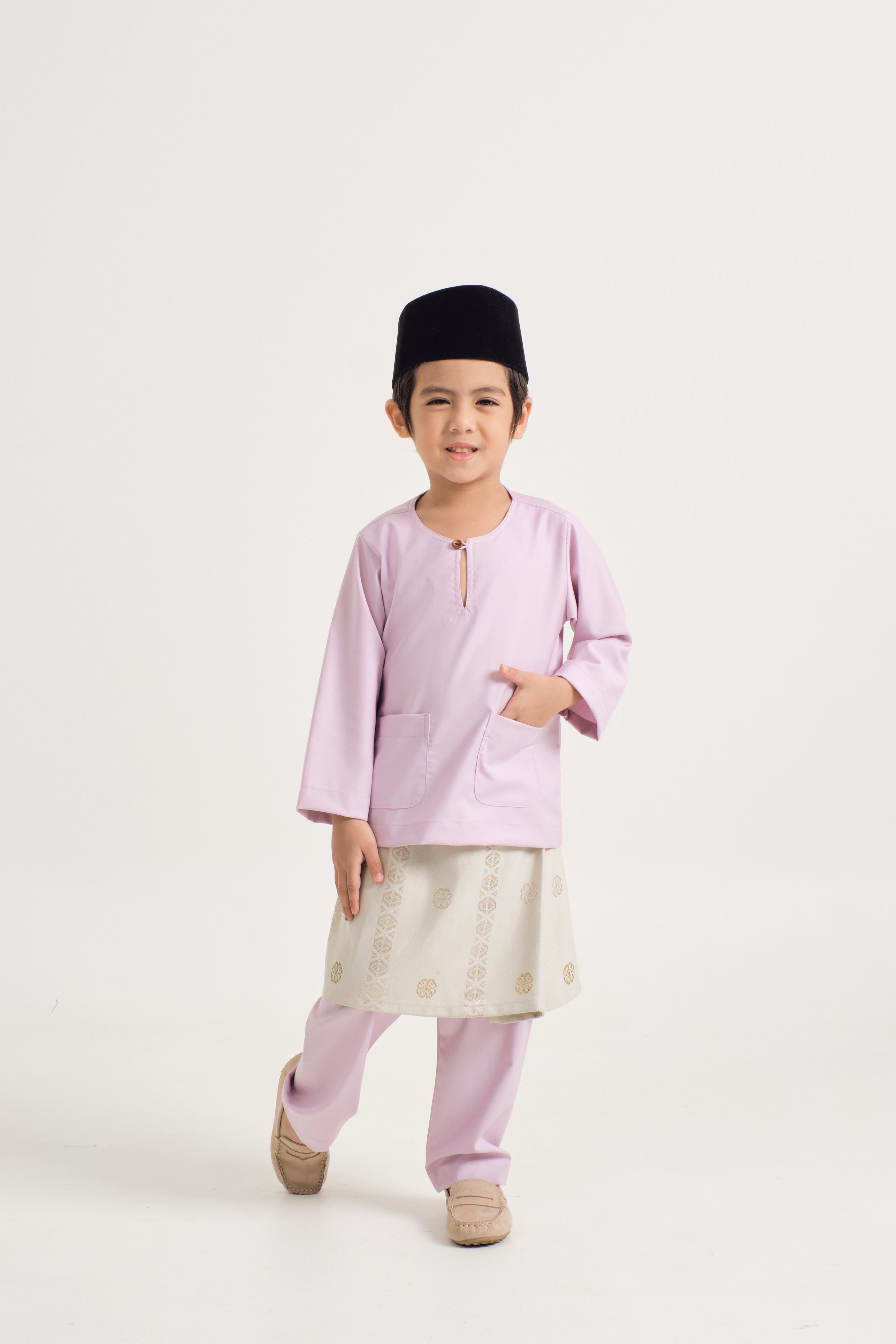 Patawali Boys Baju Melayu Teluk Belanga - Thistle Purple