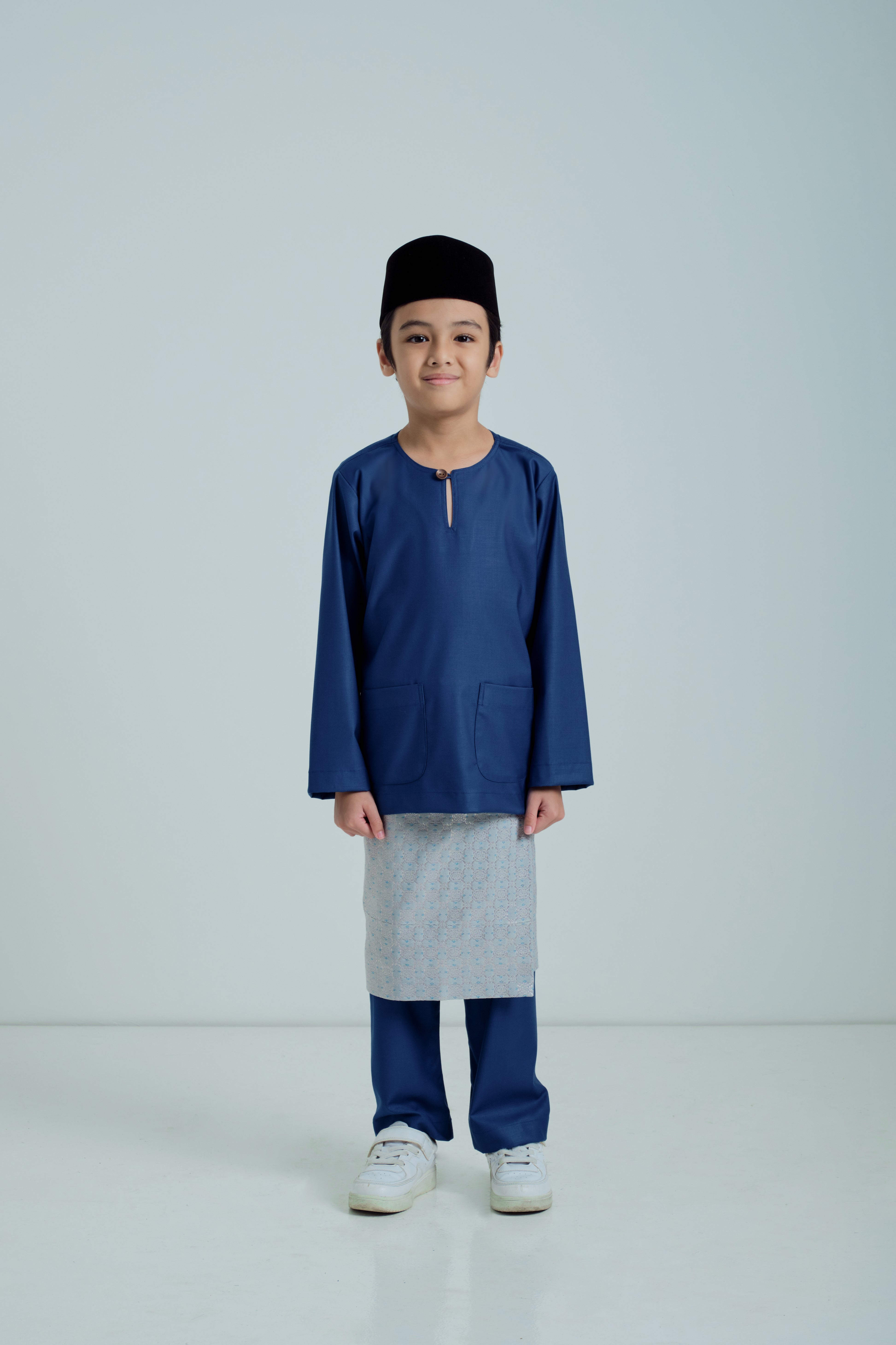 Patawali Boys Baju Melayu Teluk Belanga - True Blue
