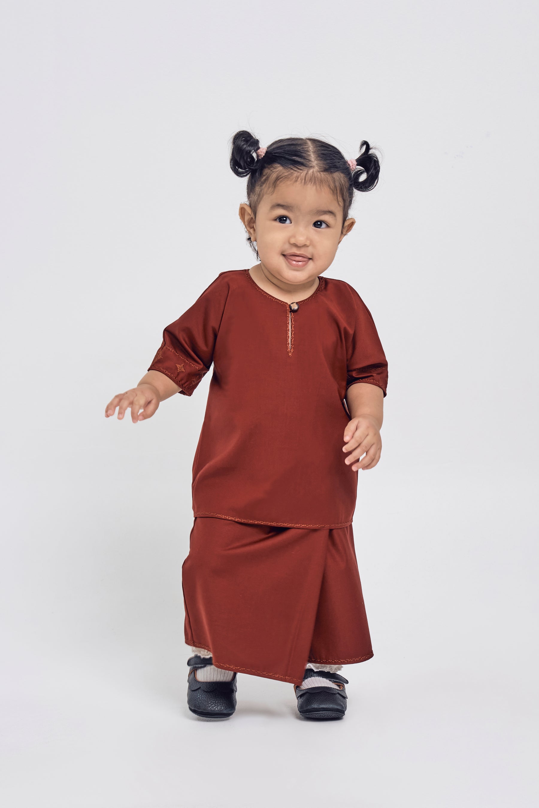 Patawali Baby Girls Baju Kurung - Bean Brown