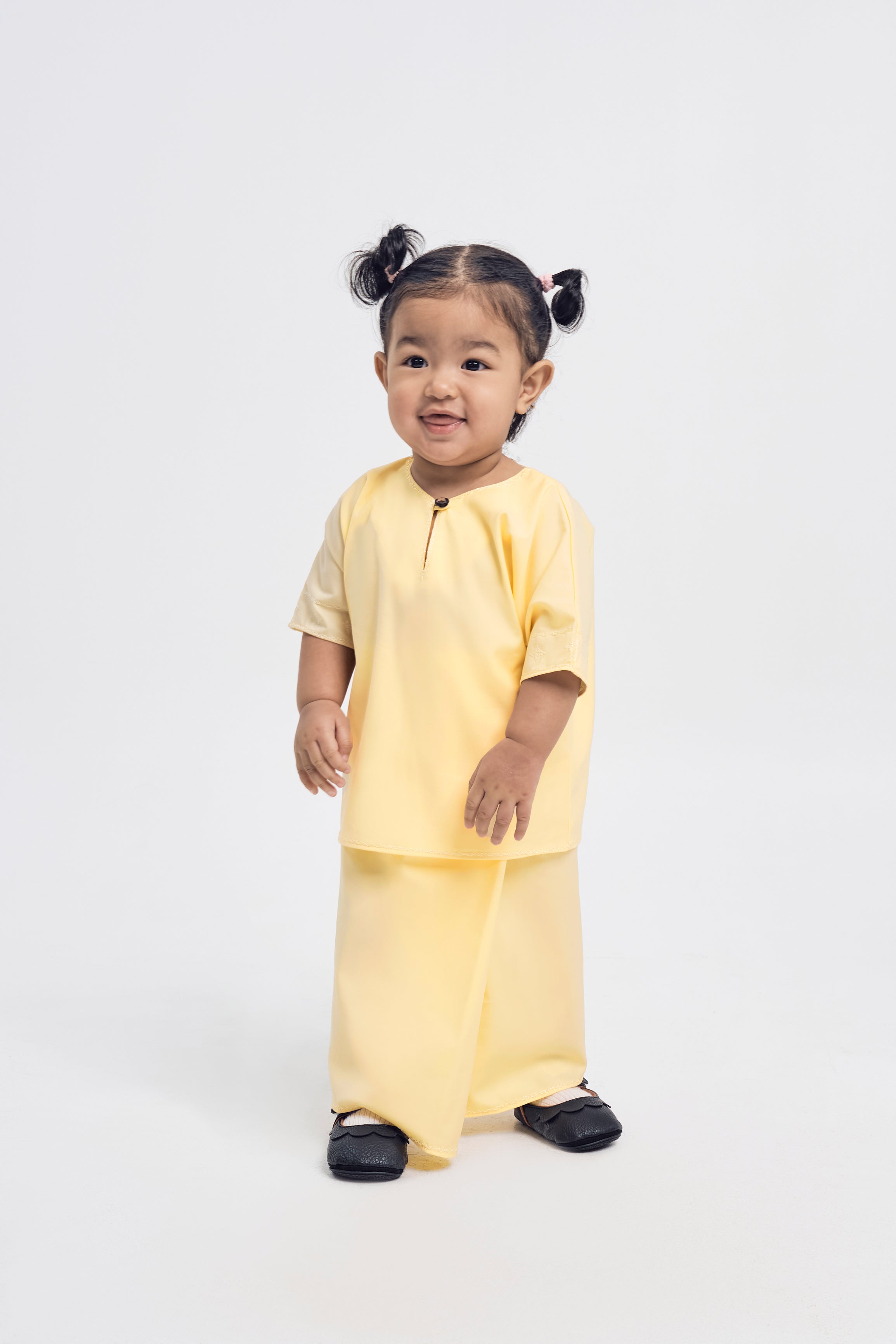 Patawali Baby Girls Baju Kurung - Kuning Langsat