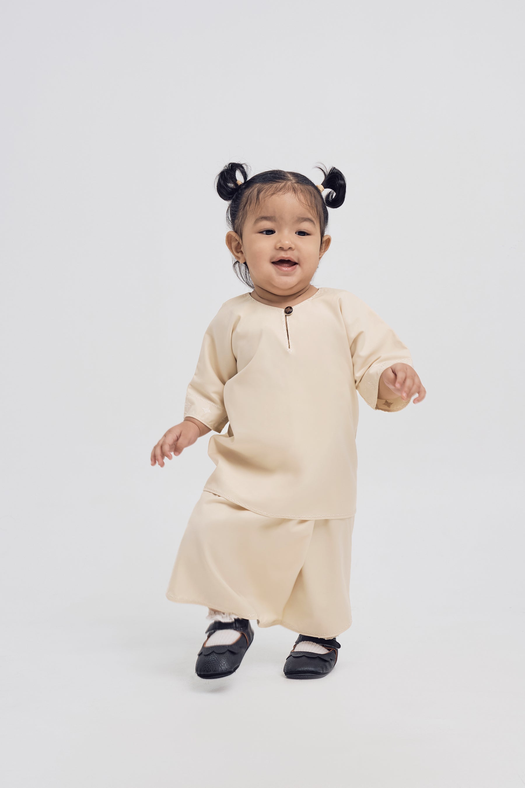 Patawali Baby Girls Baju Kurung - Beige