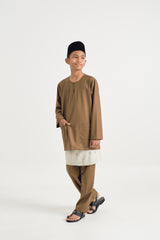 Patawali Boys Baju Melayu Teluk Belanga - Walnut