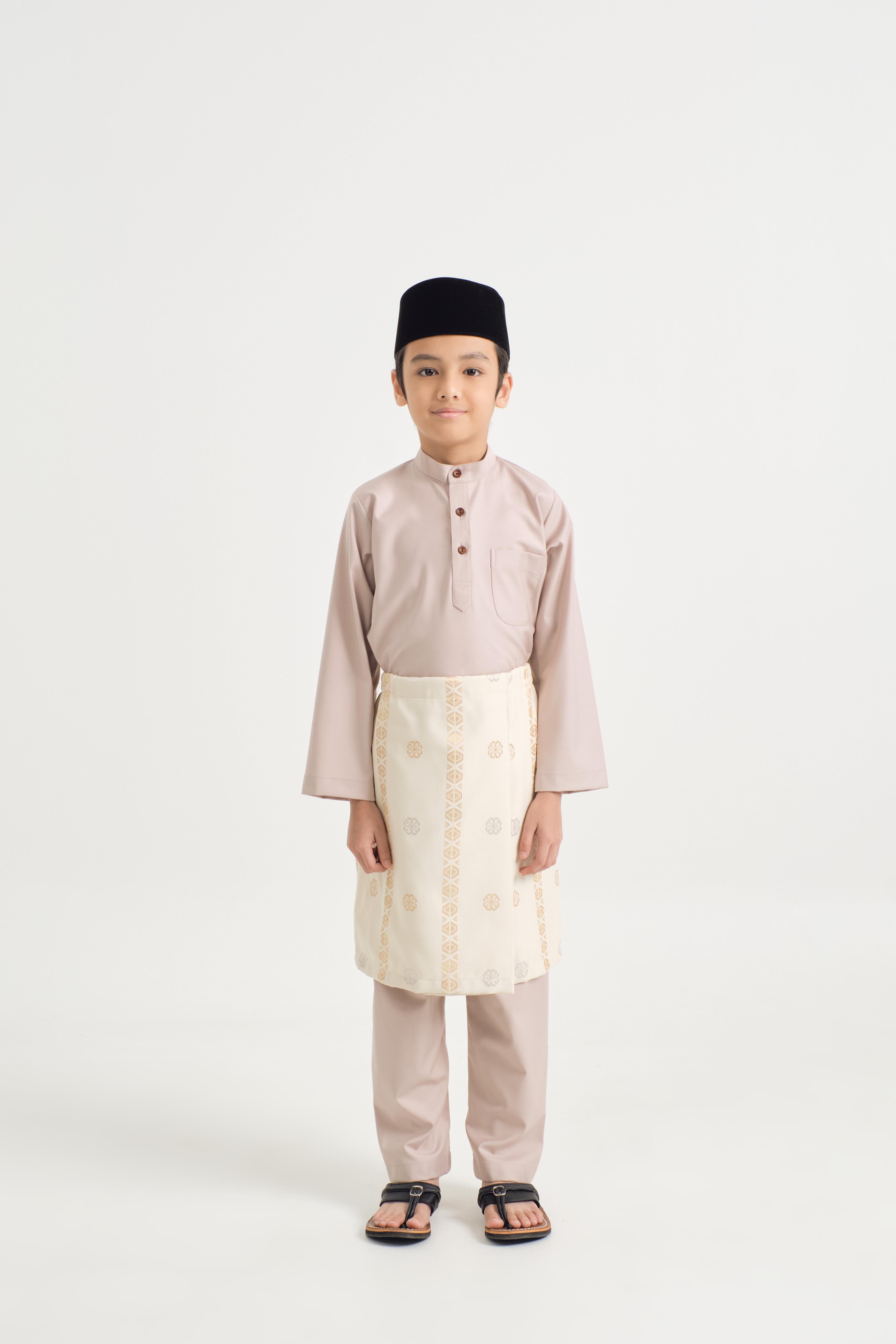 Patawali Boys Baju Melayu Cekak Musang - Warm Beige