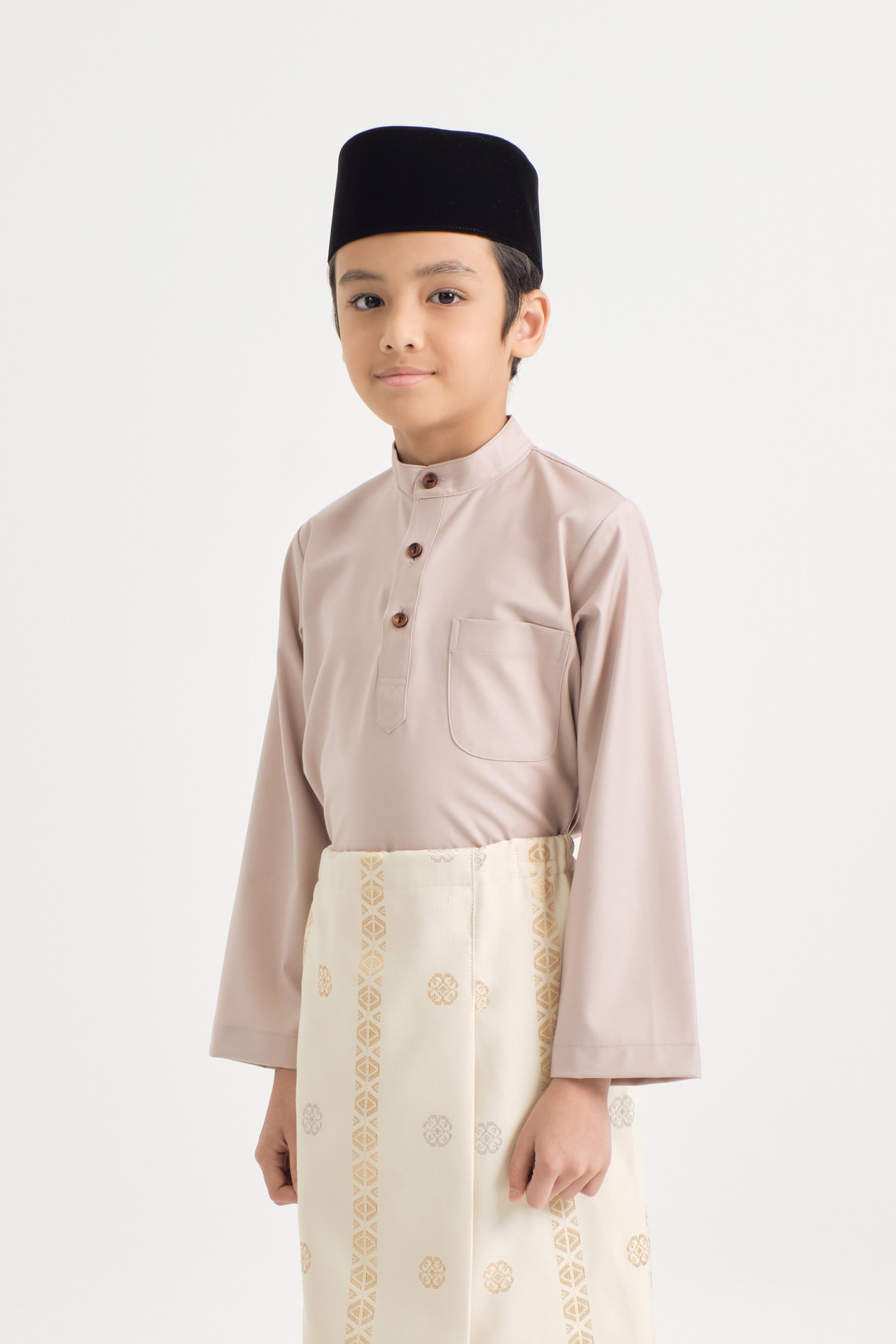 Patawali Boys Baju Melayu Cekak Musang - Warm Beige