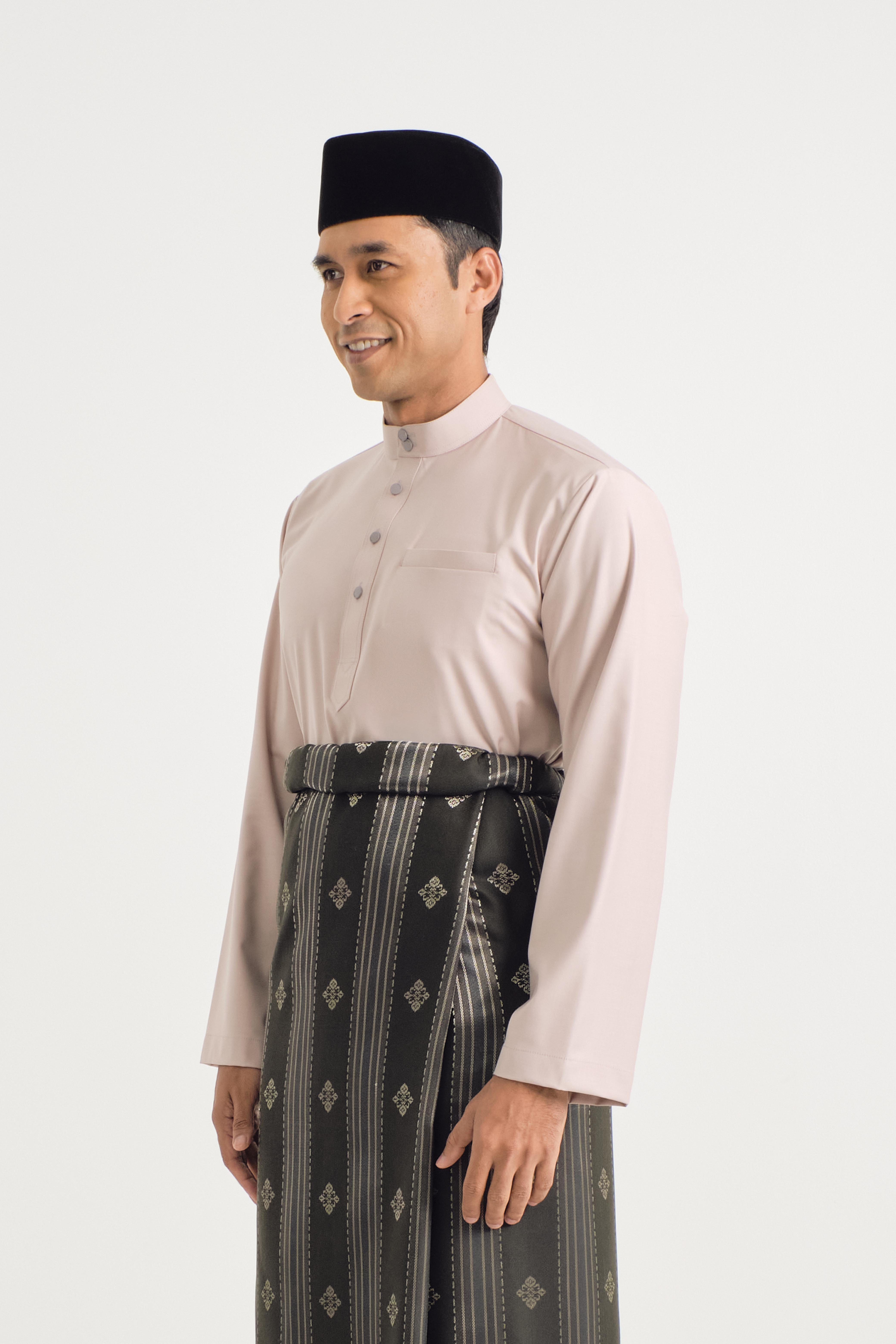 Patawali Baju Melayu Cekak Musang - Warm Beige