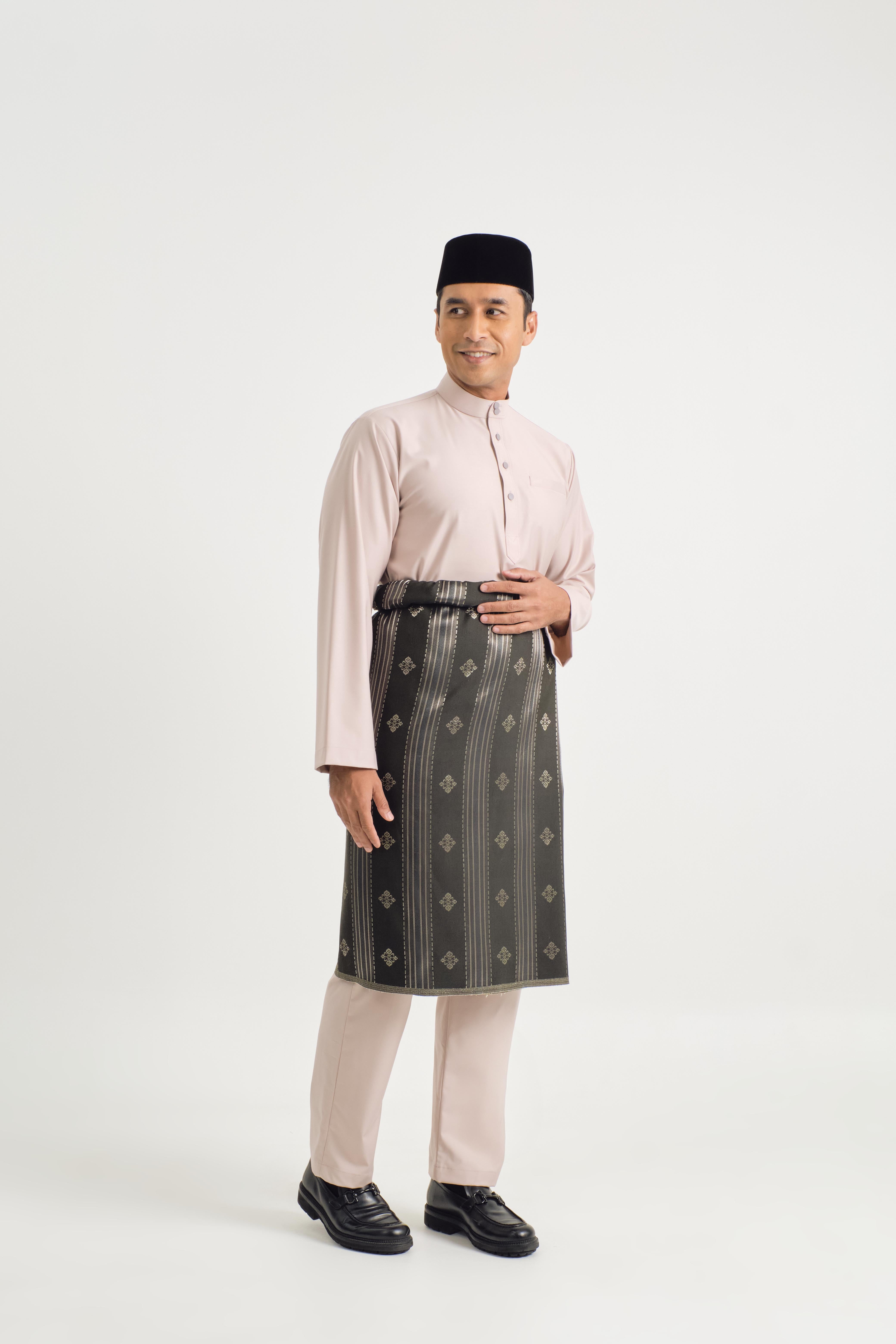 Patawali Baju Melayu Cekak Musang - Warm Beige