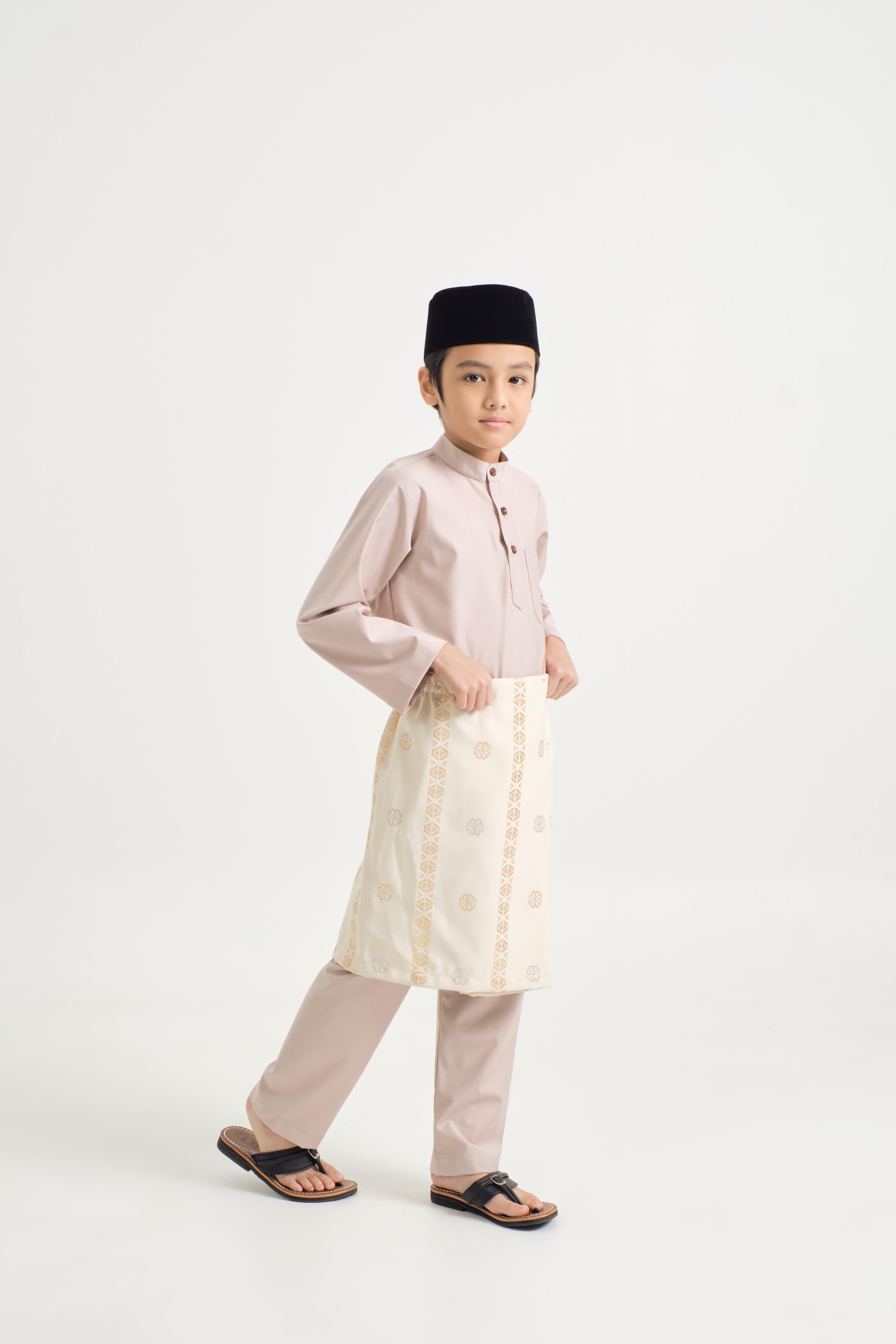 Patawali Boys Baju Melayu Cekak Musang - Warm Beige