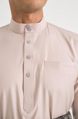 Patawali Baju Melayu Cekak Musang - Warm Beige
