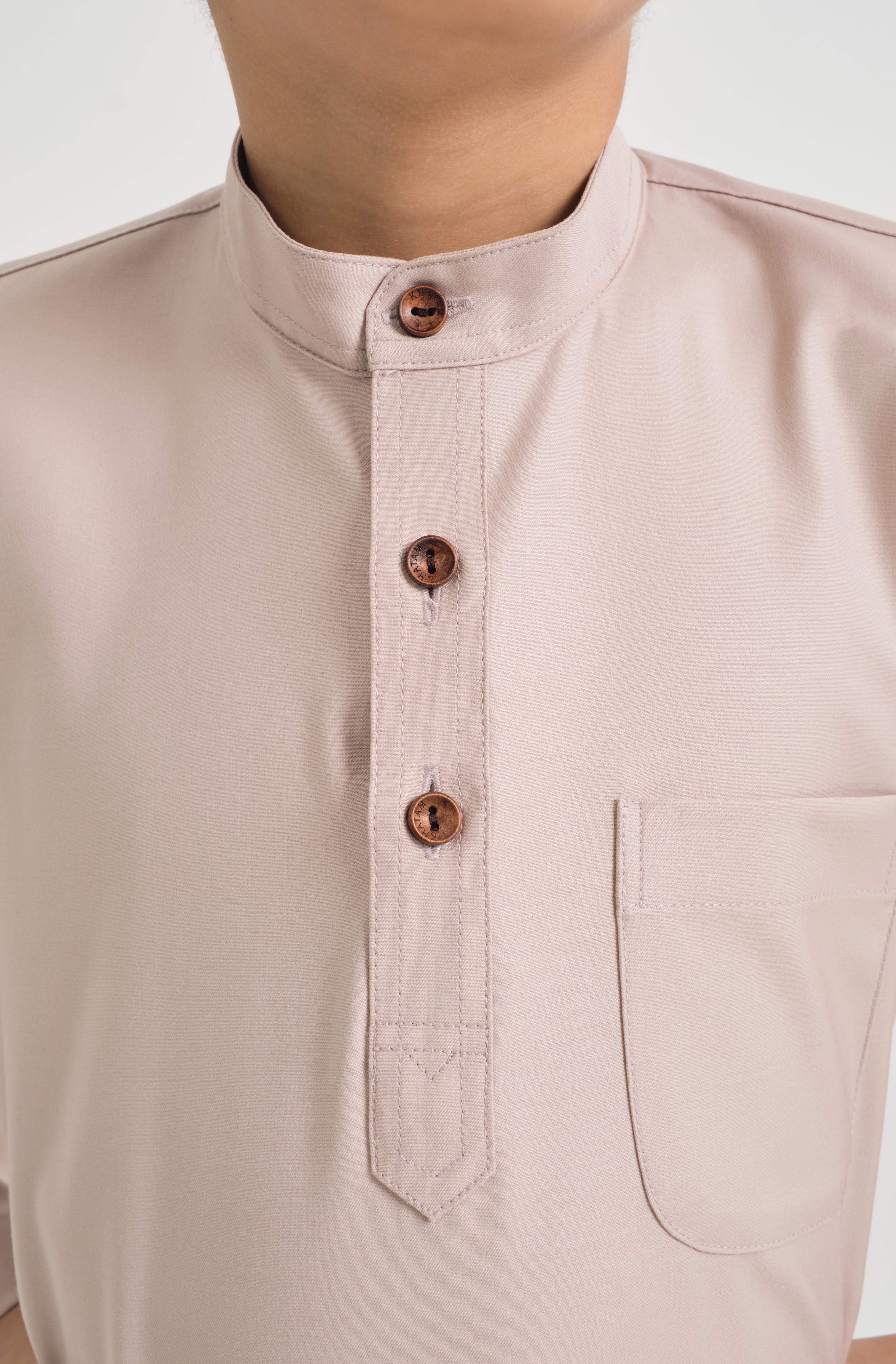 Patawali Boys Baju Melayu Cekak Musang - Warm Beige