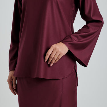 Patawali Baju Kurung - Dark Maroon