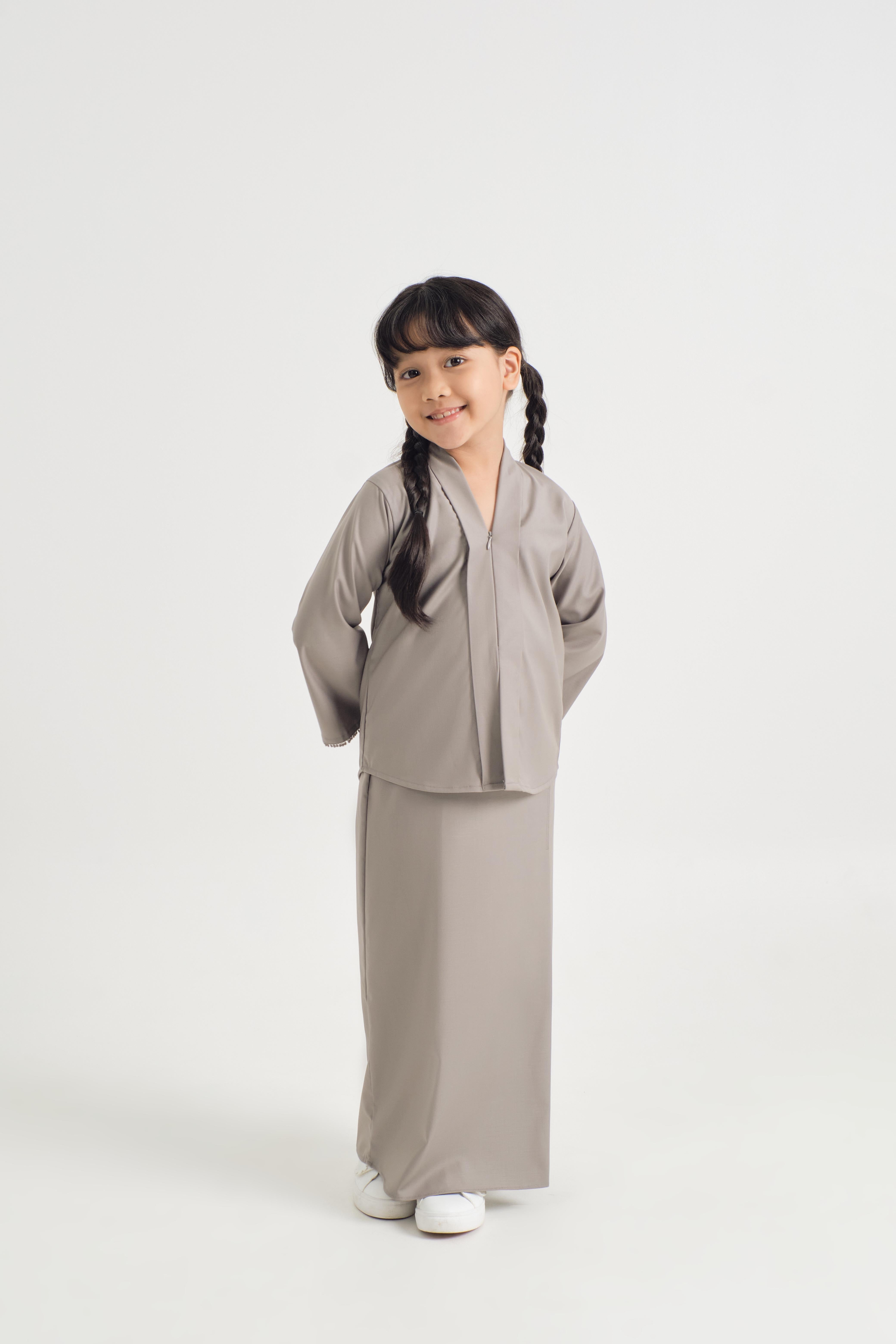 Patawali Girl Kebaya - Muted Grey