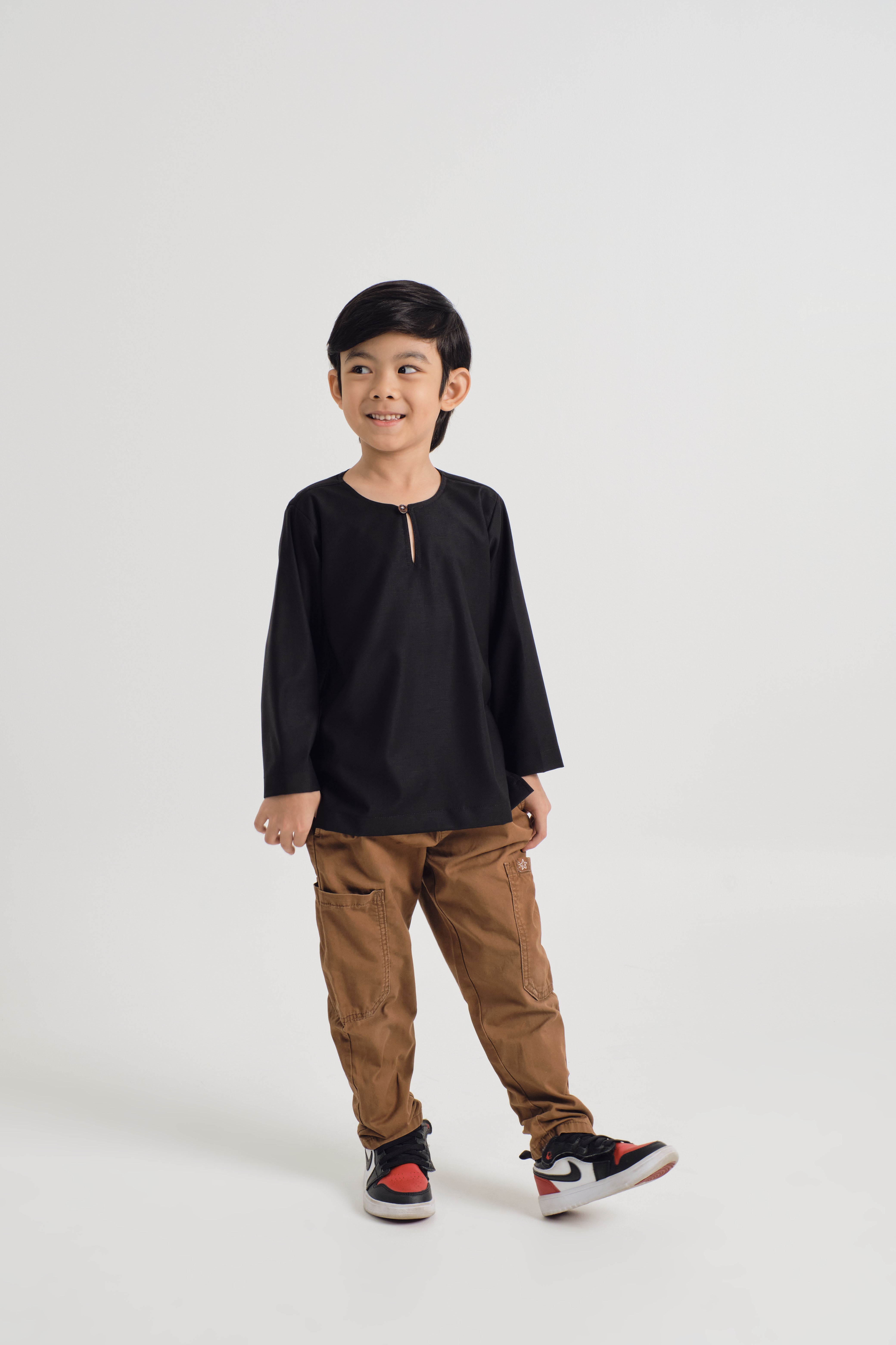 Patawali Boys Top - Opal Black