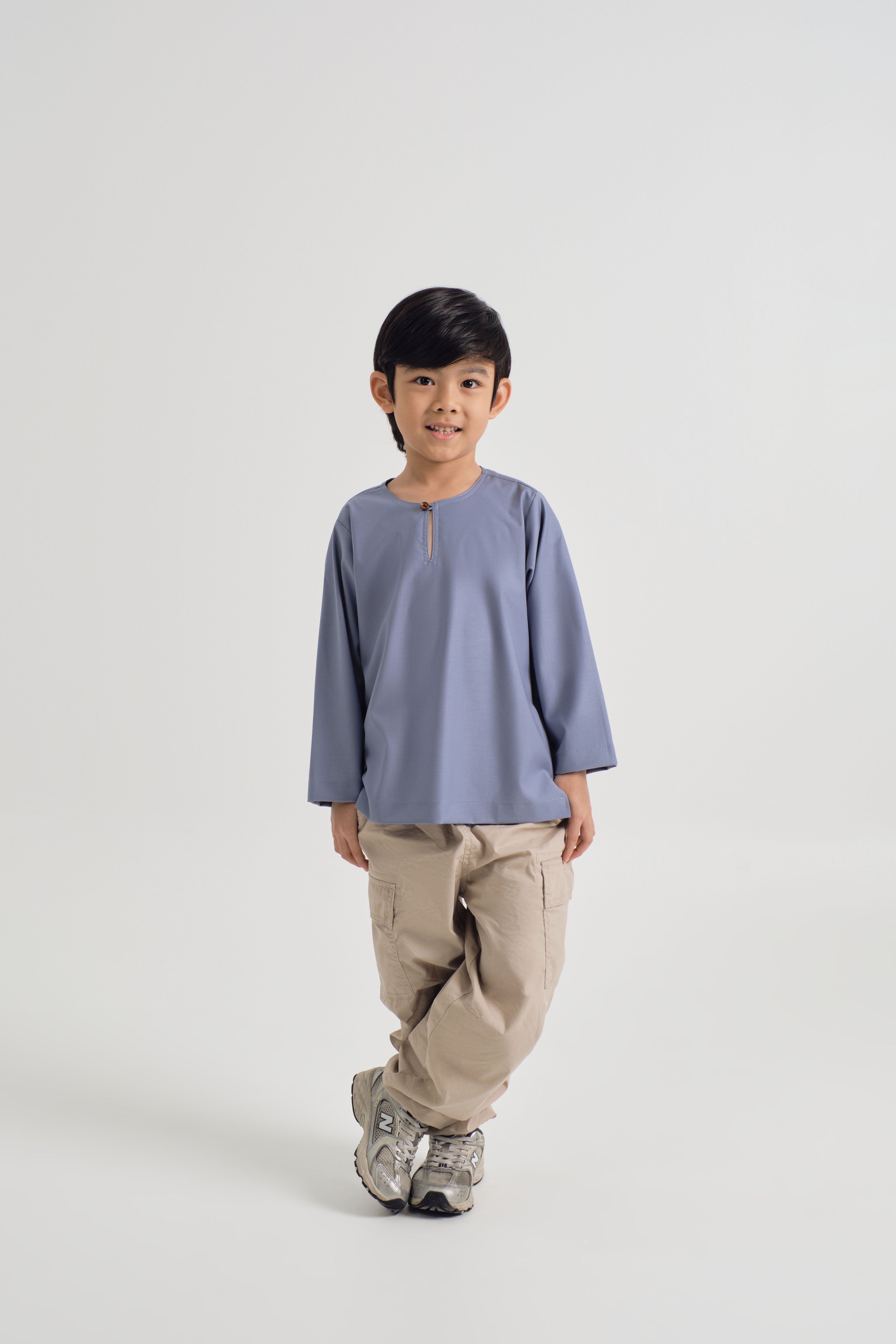 Patawali Boys Top - Stone Blue