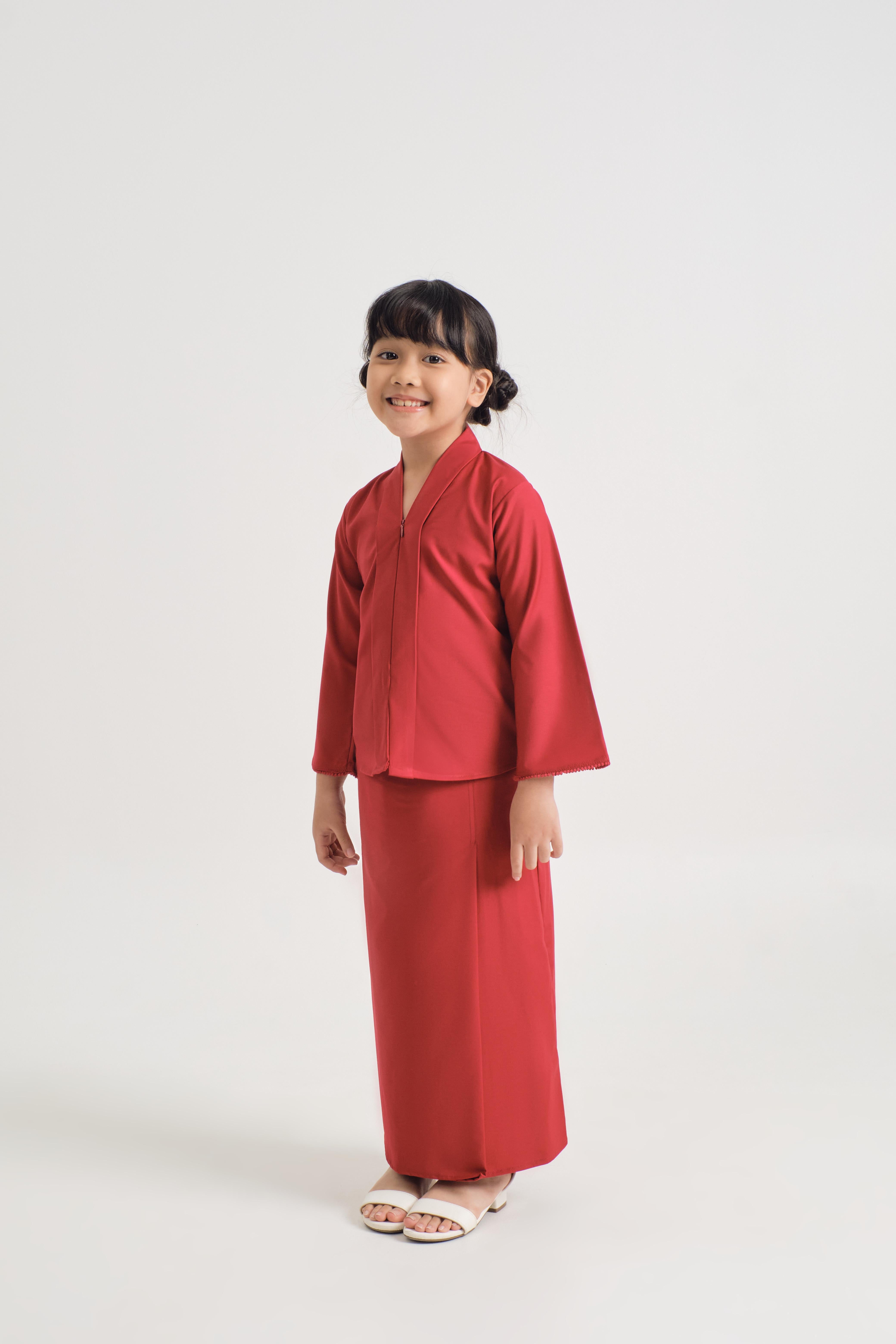 Patawali Girl Kebaya - Crimson Red