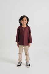 Patawali Boys Top - Burgundy Red