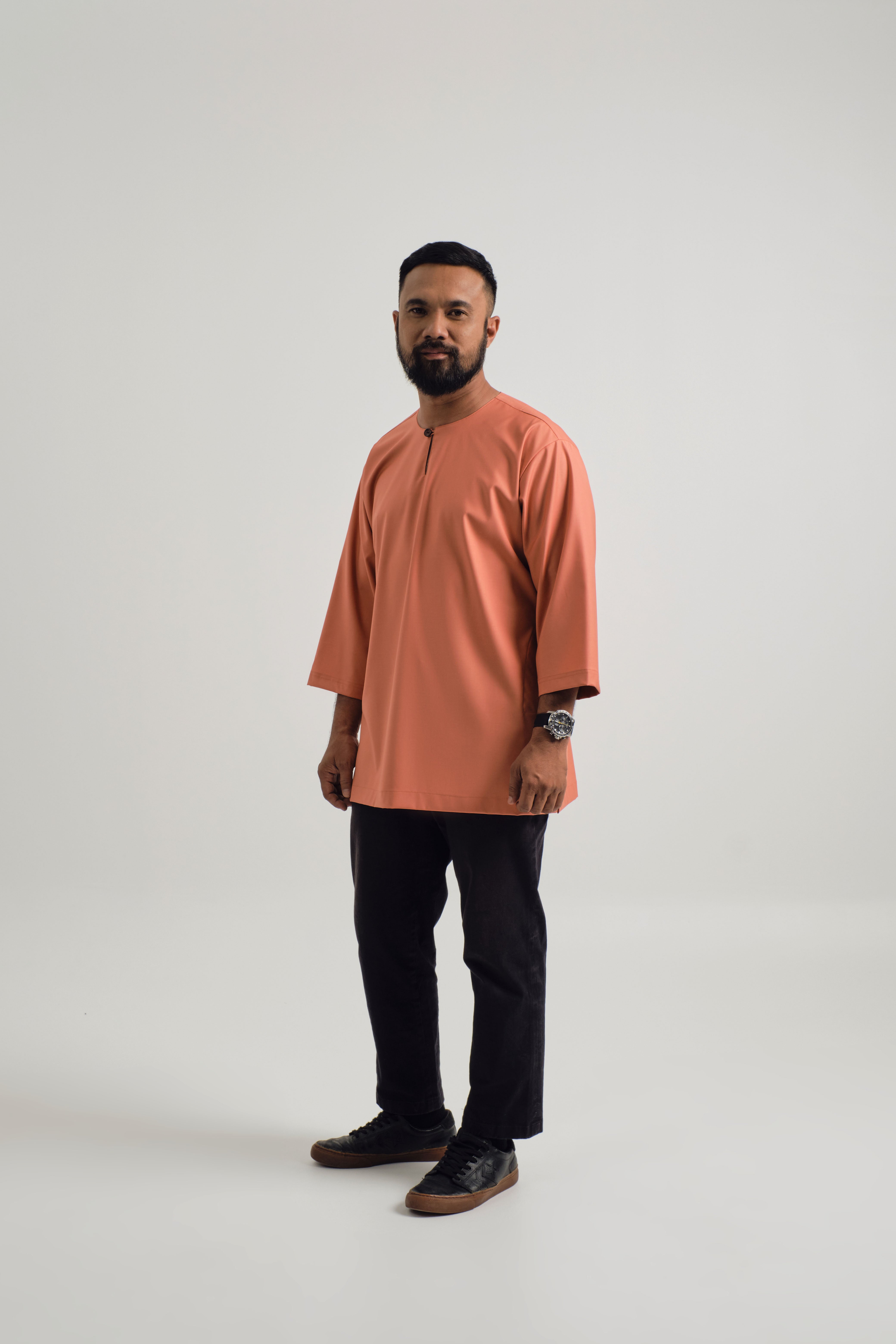 Patawali Three Quarter Sleeve Top - Pumpkin