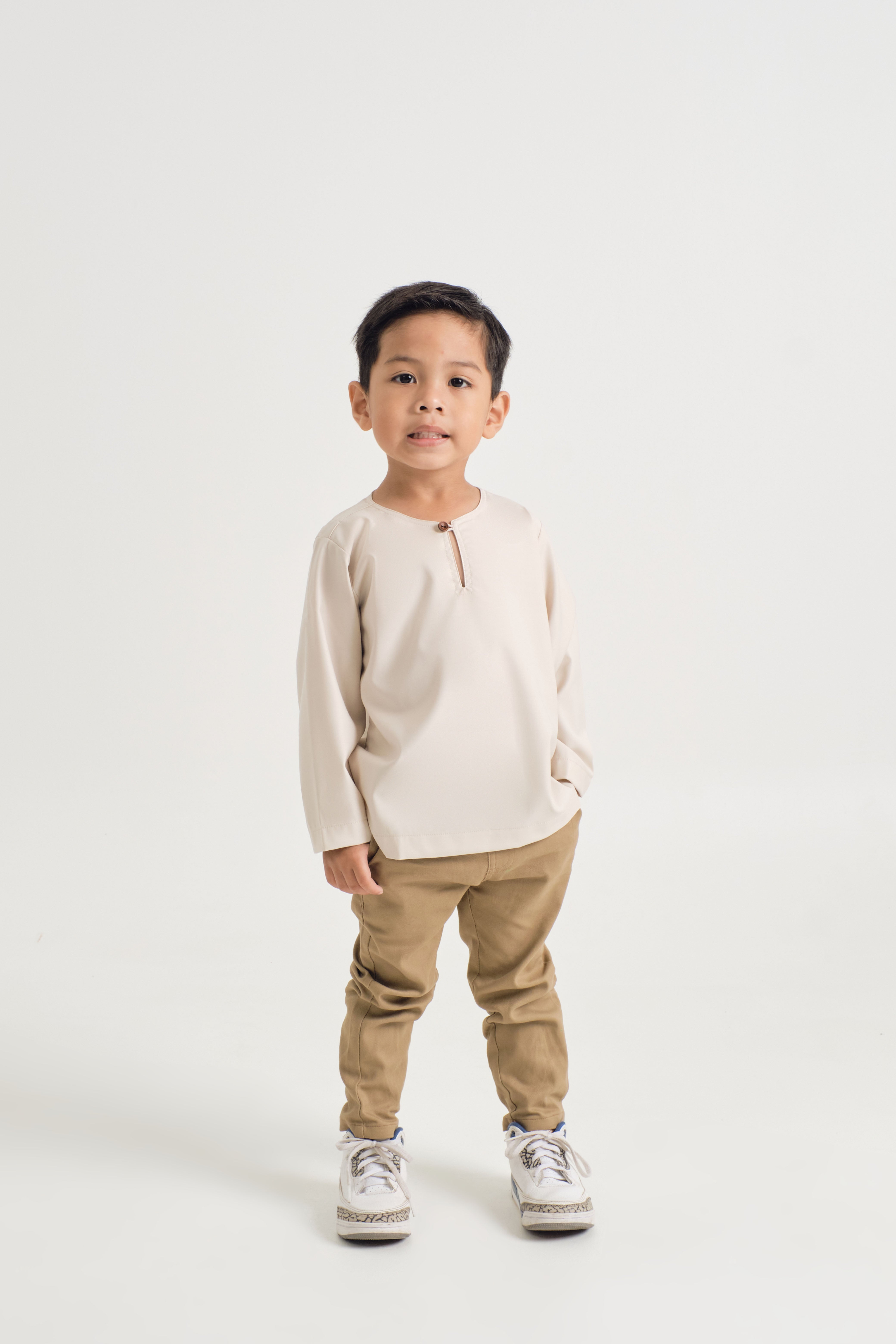 Patawali Boys Top - Ecru Beige