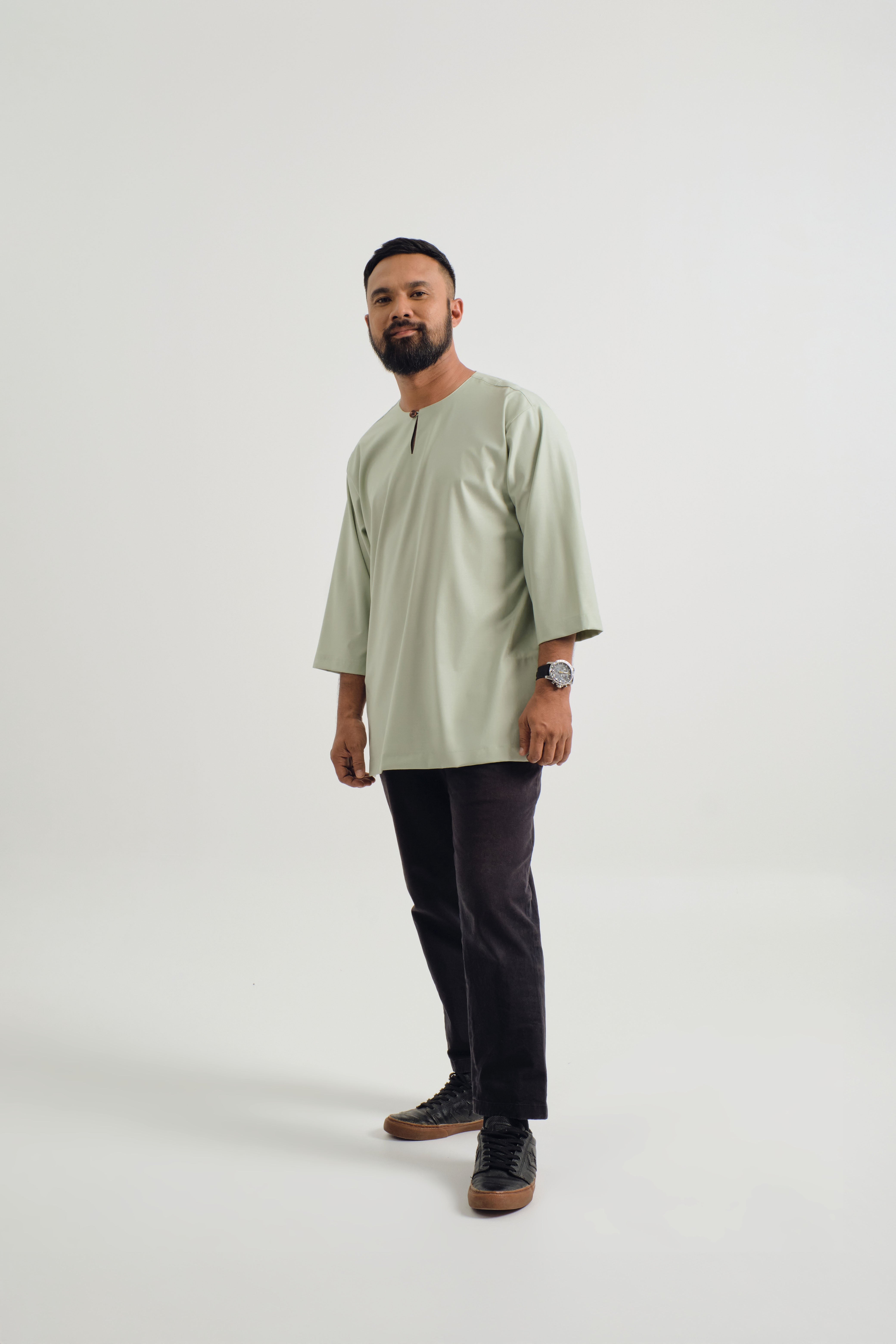 Patawali Three Quarter Sleeve Top - Mint Green